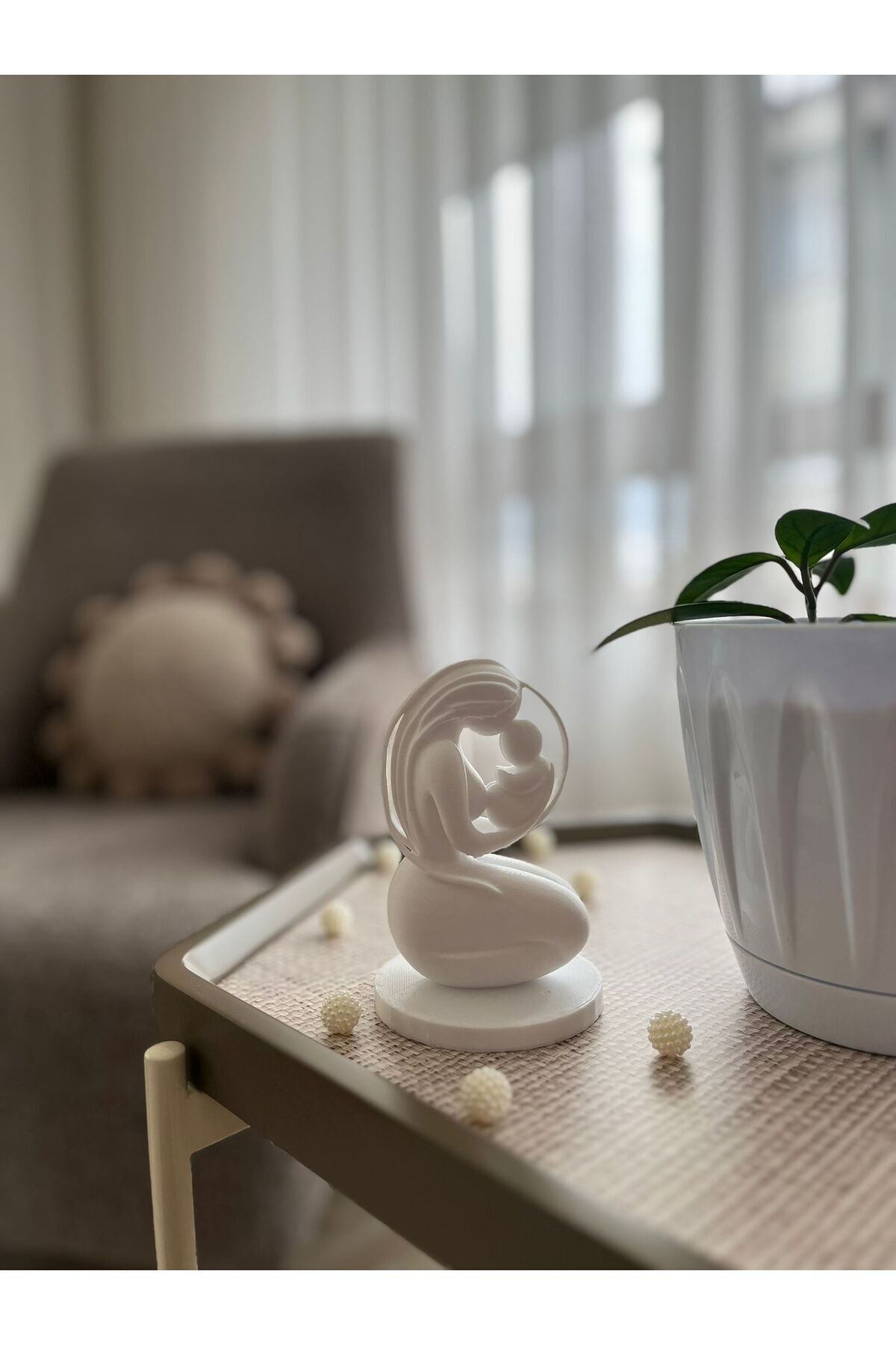 SerenityHaven Anne Ve Bebek Biblo | Dekoratif Sevgi Figürü