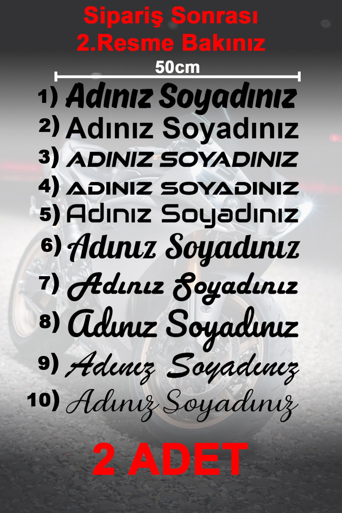Sönmez Dijital Ad Soyad Sticker - İsim Sticker - İsim Soyisim Sticker - Oto Sticker - Araba Sticker - 50cm