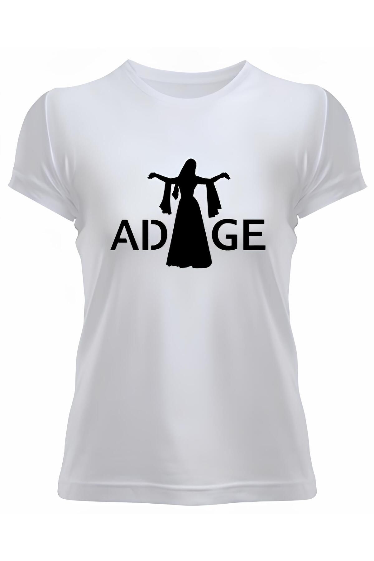 DZİWAWA Dansçı Kız Baskılı Adige Kadın T shirt