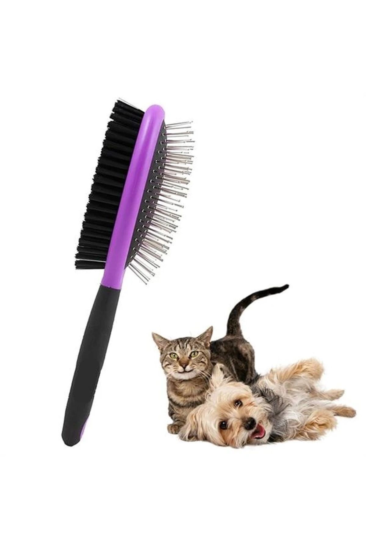 BIGBOYCL Çok Amaçlı Çift Taraflı Kolay Evcil Hayvan Kedi Köpek Temizleme Pet Fırçası