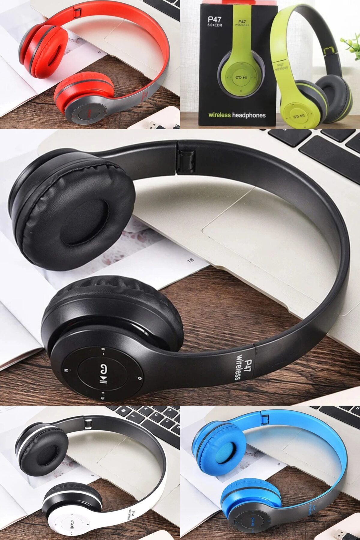 Alışveriş Express SW44 Foldable Bluetooth Wireless 5.0+EDR Kulaküstü Kulaklık