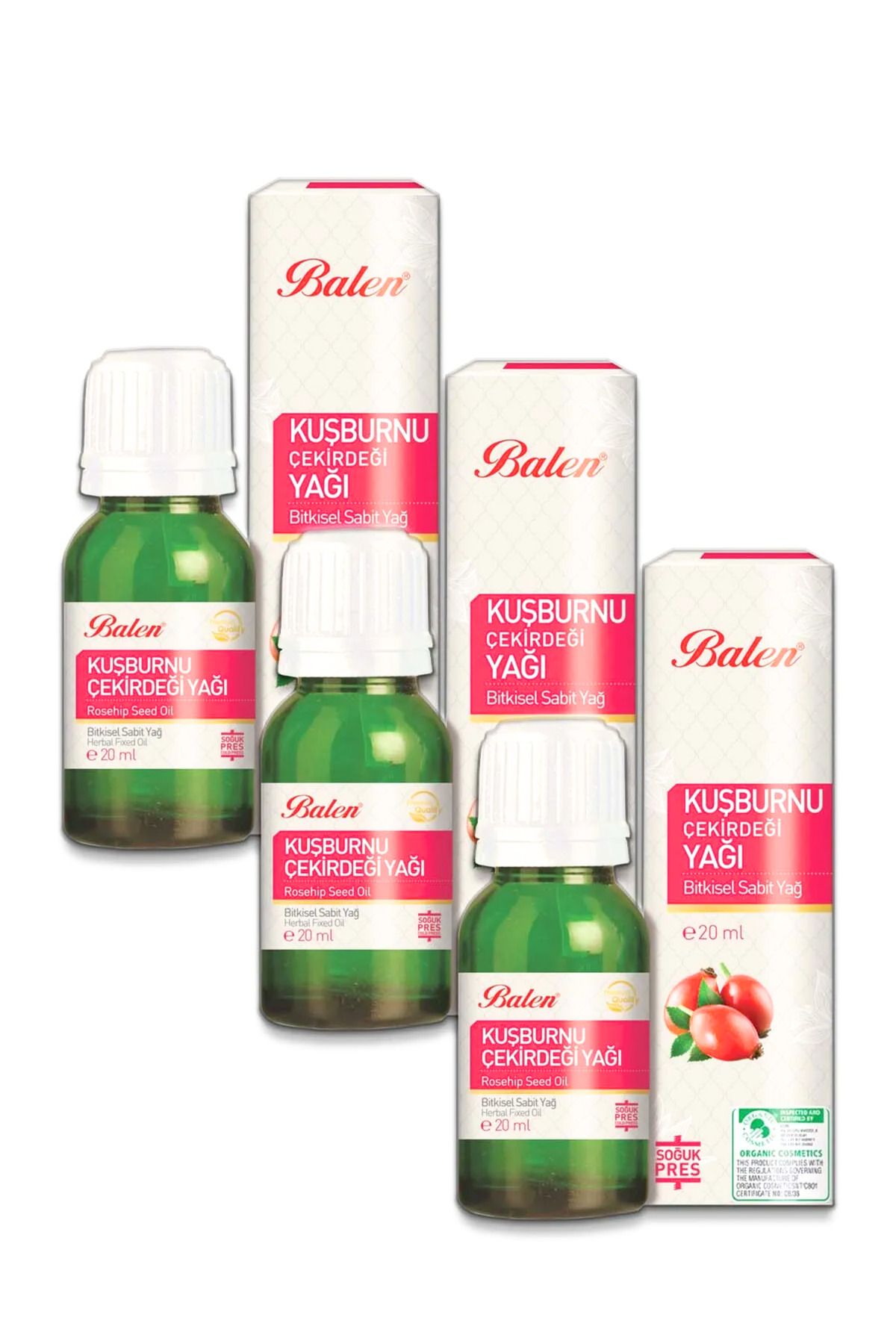 GÜLCE LOKMAN HEKİM AKTAR BALEN KUŞBURNU ÇEKİRDEĞİ YAĞI 3 X 20ML