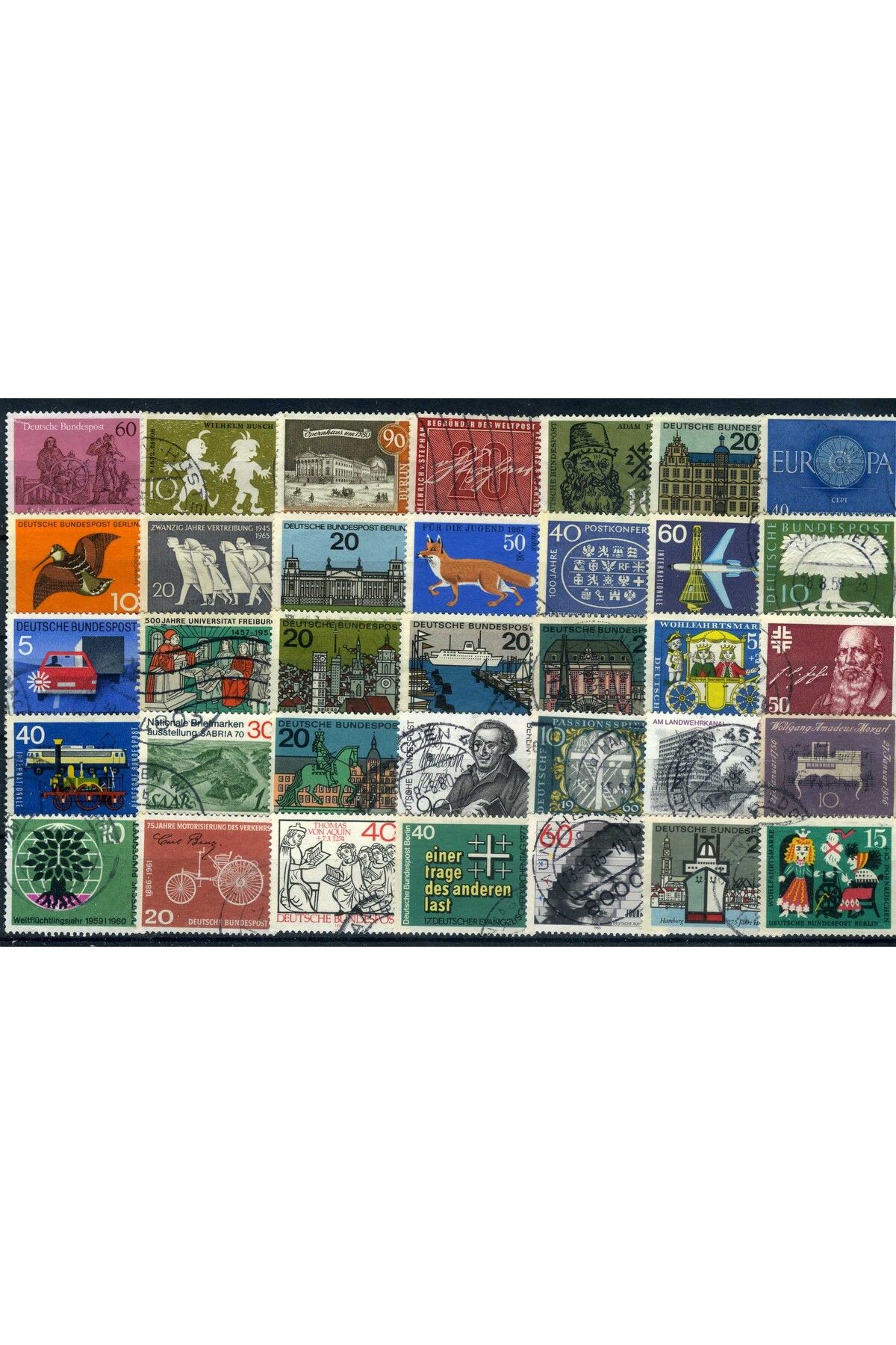 Jupiter Stamps Koleksiyon Pulları,Almanya Damgalı Seçme 35 Çeşit,Konsept Hediyelik,Hobi Dünyası,ASB-281799654