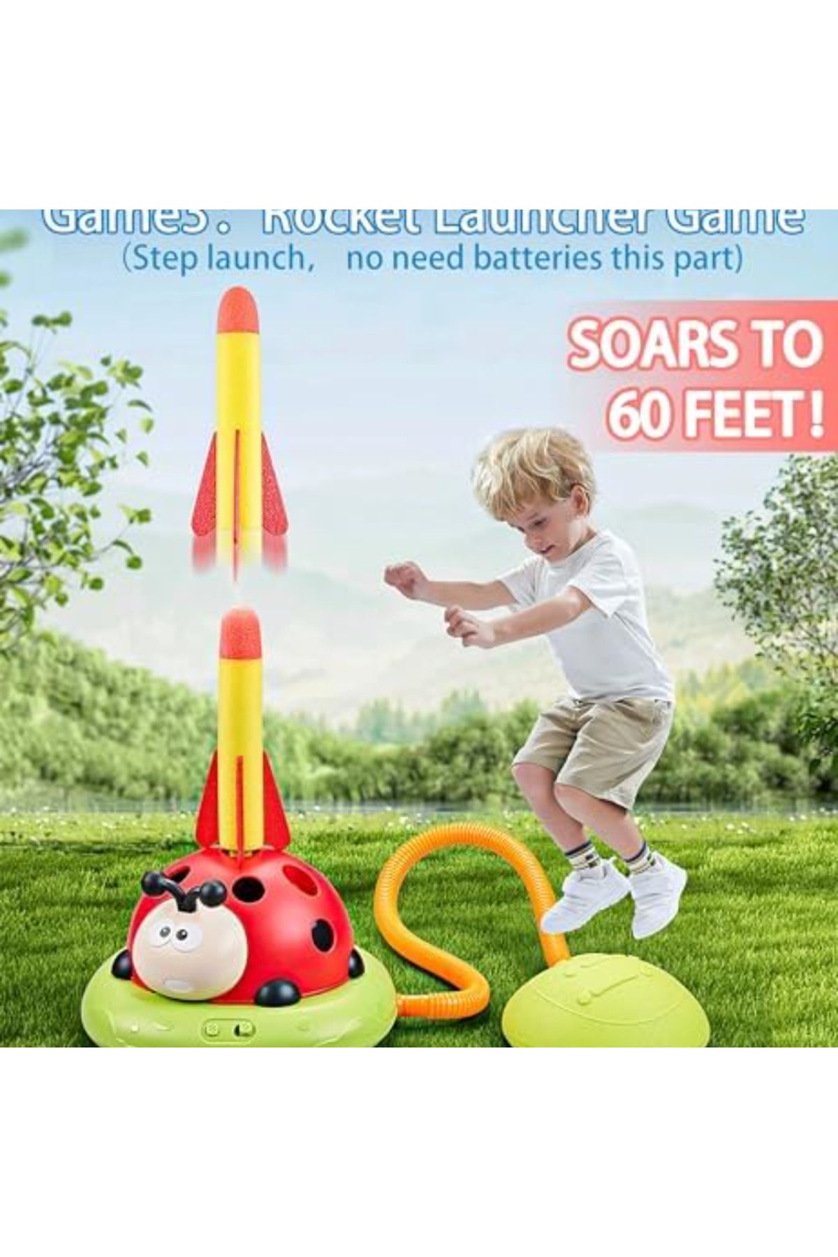 Iram-3 In 1 Rocket Launcher Toy With Musical Jump And Toss Ring Game 3