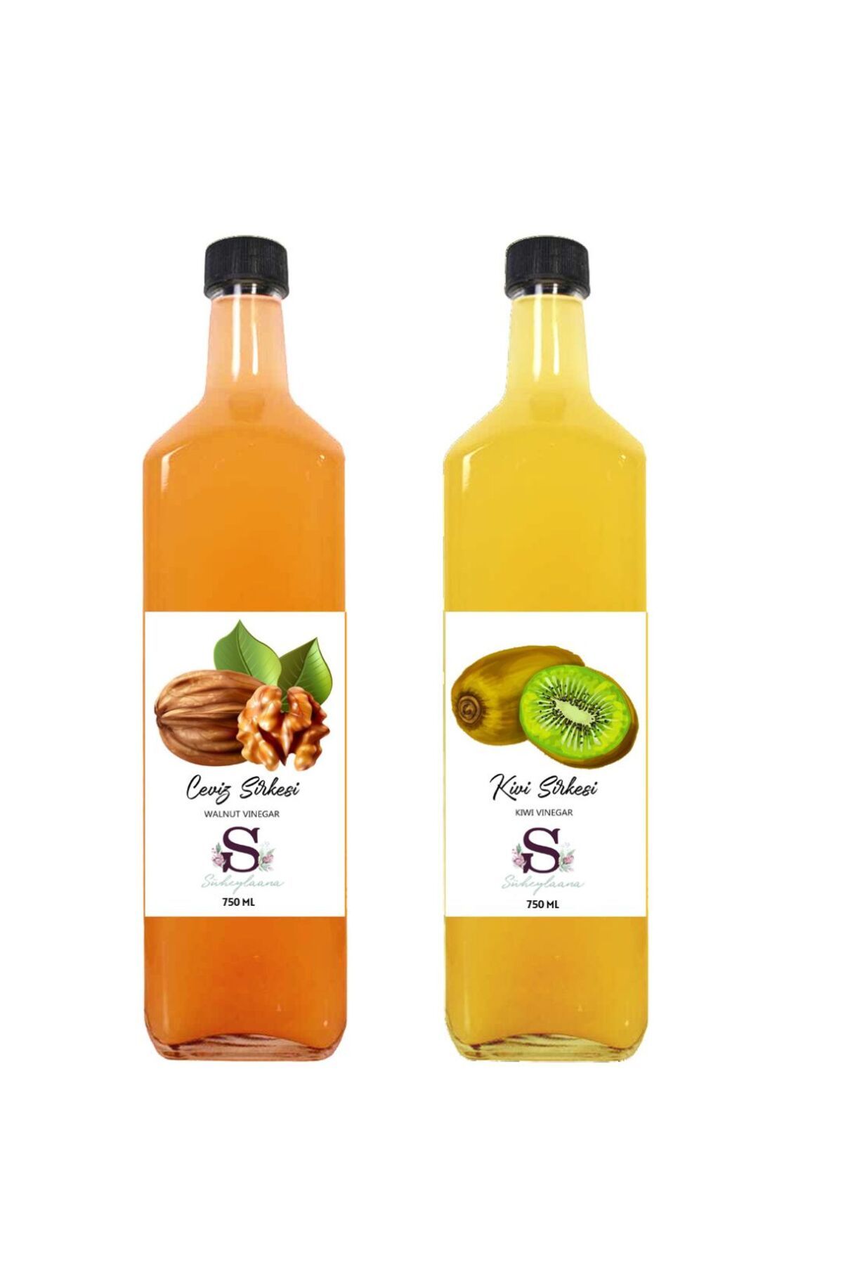 Süheylaana Doğal Ceviz Sirkesi 750 Ml - Doğal Kivi Sirkesi 750 Ml