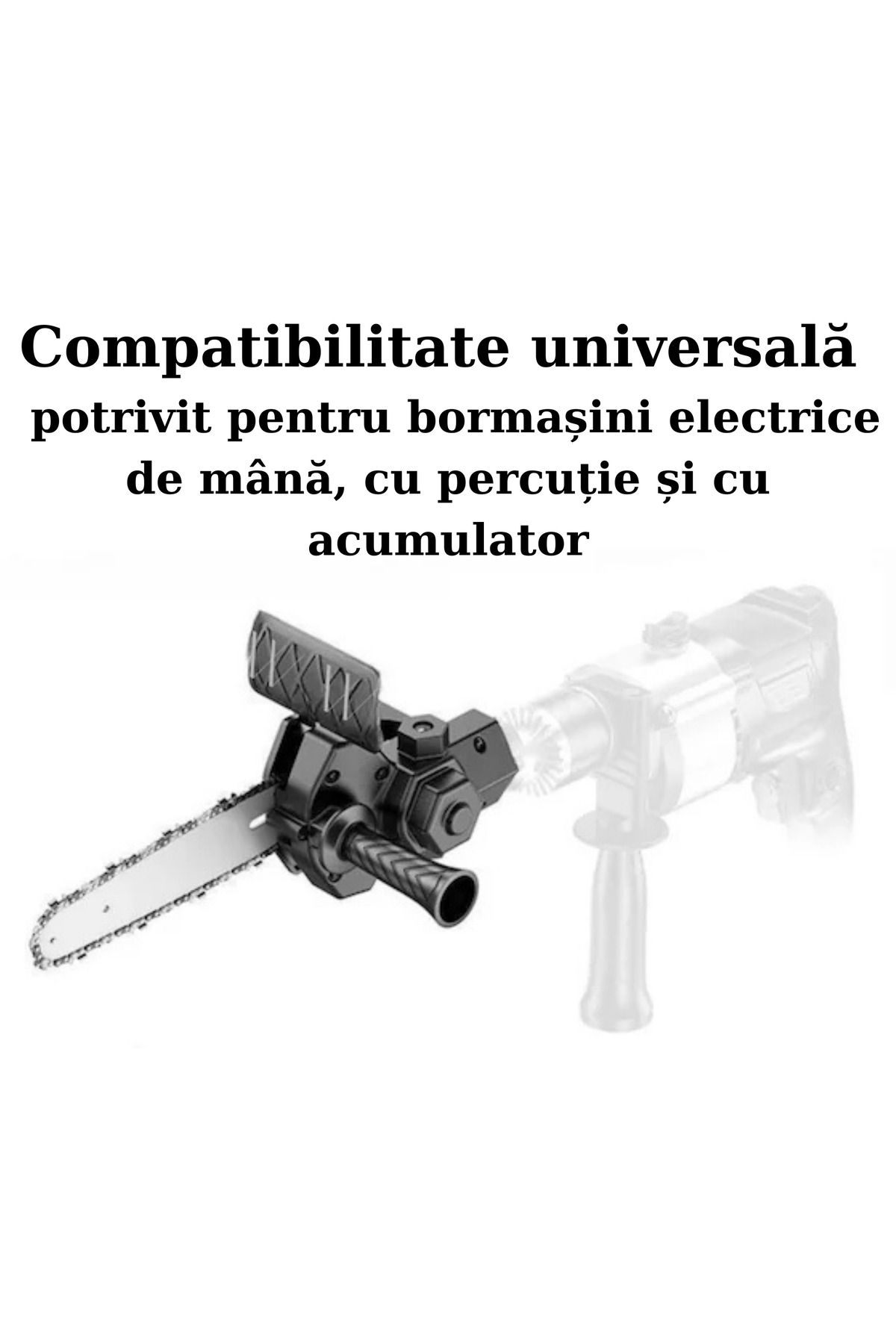 FİAPFO-Mini Chainsaw Adapter for APF Drill with 2 Chains 6 Inch+ Magnetic Bit with 2 Heads 9