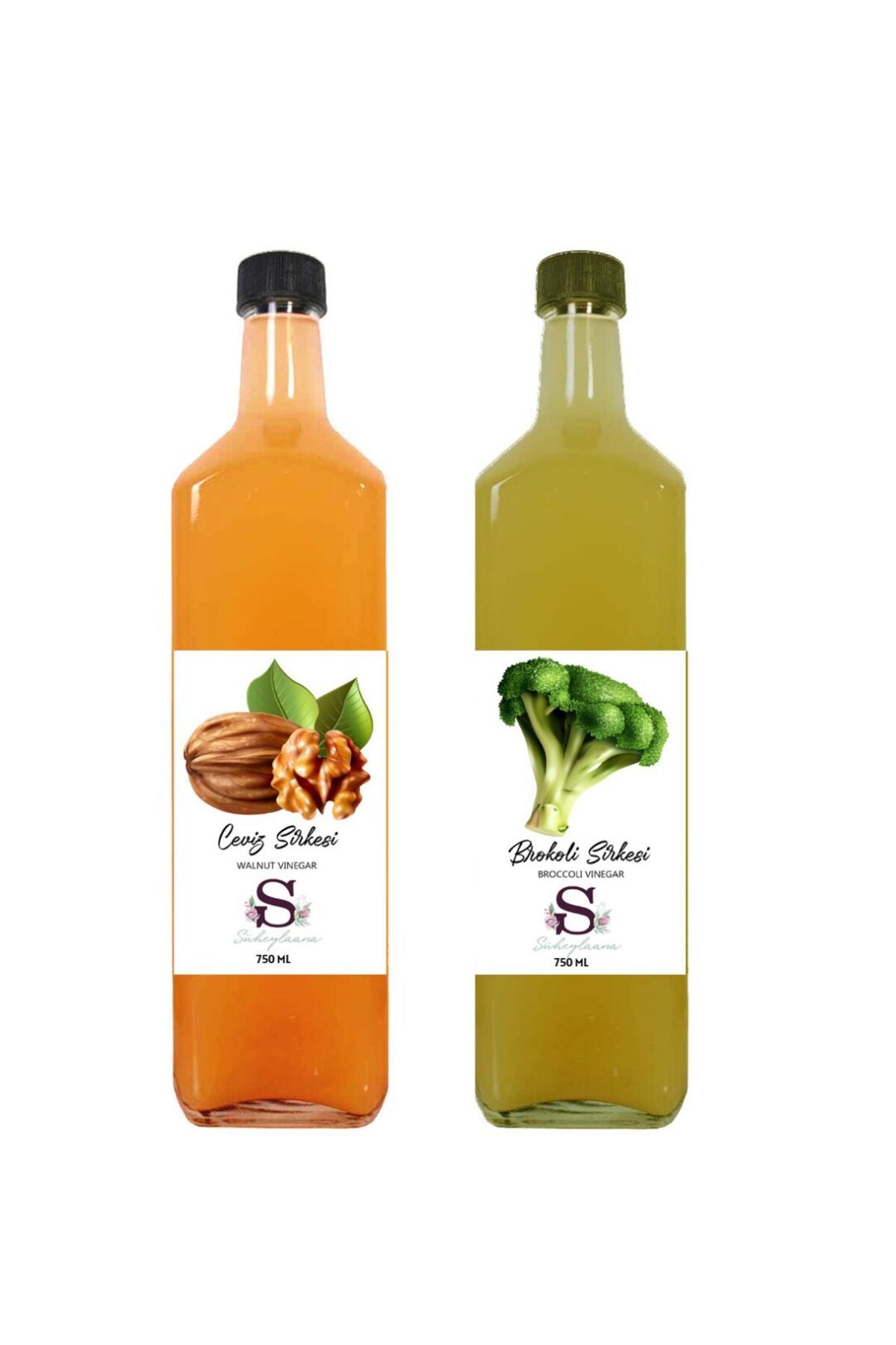 Süheylaana Doğal Ceviz Sirkesi 750 Ml - Doğal Brokoli Sirkesi 750 Ml