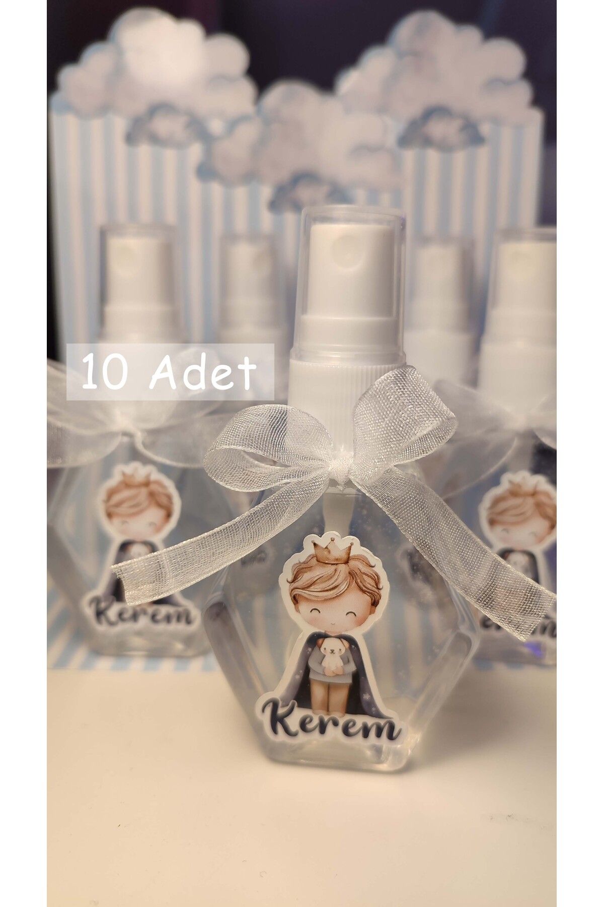 glaminkworld Yeni Doğan Hediyesi | Alkolsüz Japon Kirazı Kokulu Su | 10'lu Set - Kişiye Özel Etiketli