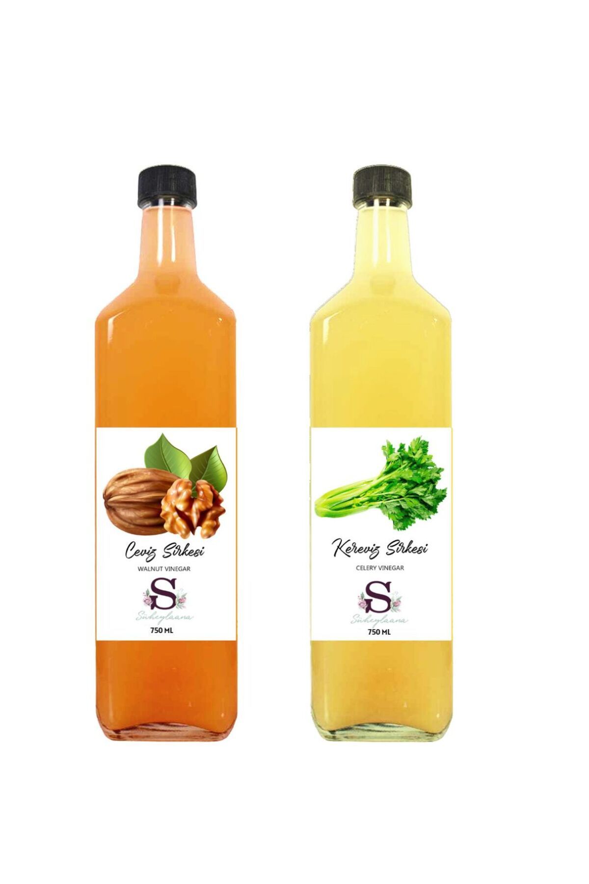 Süheylaana Doğal Ceviz Sirkesi 750 Ml - Doğal Kereviz Sirkesi 750 Ml