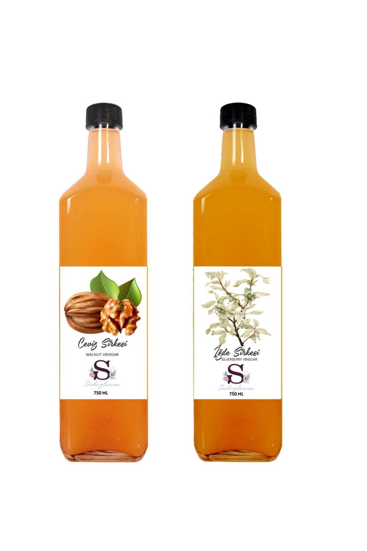 Süheylaana Doğal Ceviz Sirkesi 750 Ml - Doğal İğde Sirkesi 750 Ml