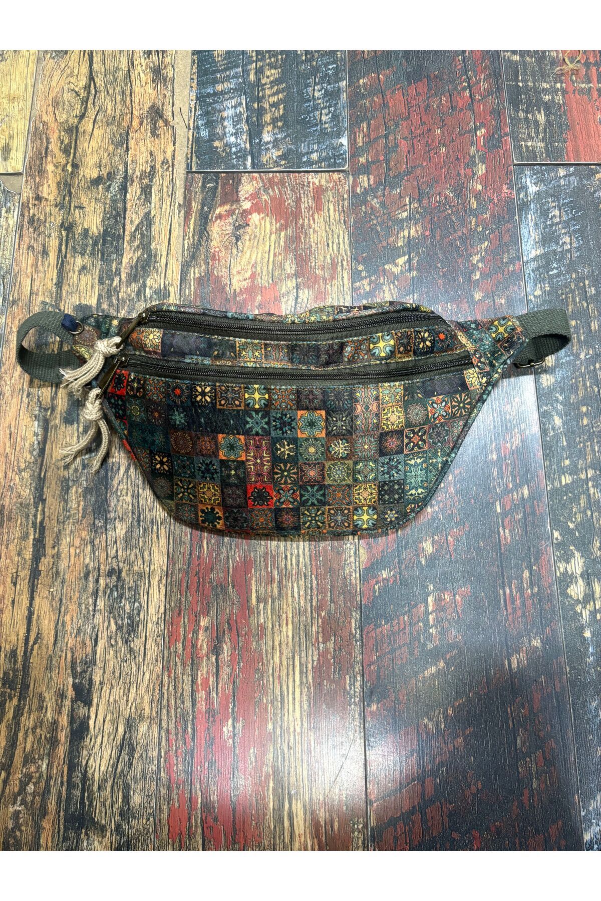 Street Bag Etnik Otantik 2 Gözlü Bel Çantası Su Geçirmez Günlük Seyahat Kullanım