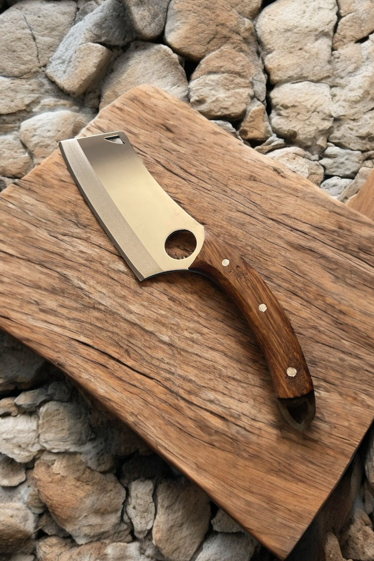 THORIN 28cm 4116 çelik Ağaç sap Satır Almazan model Kılıflı Şef bıçağı