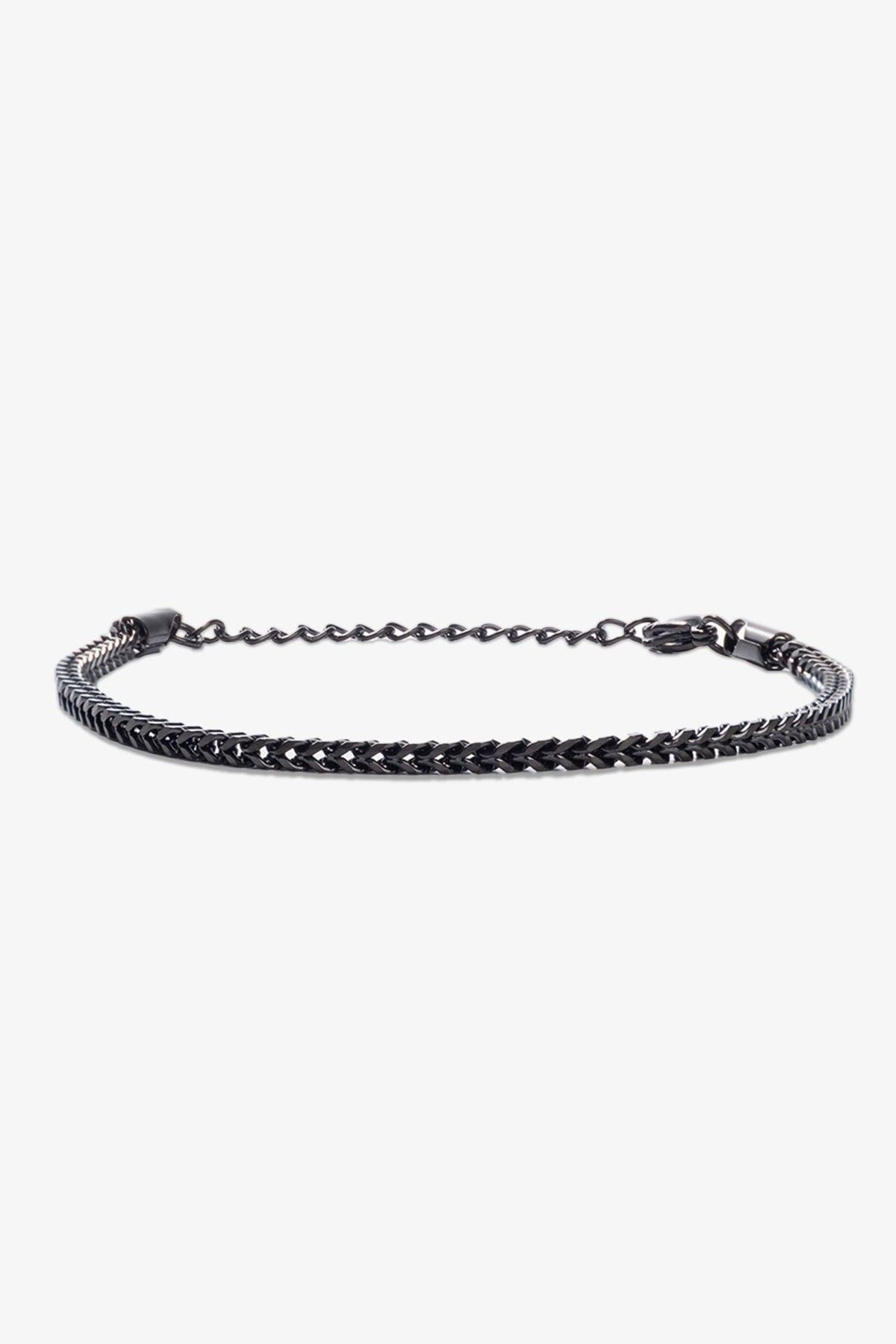 Getto Deri Braided Çelik Bileklik