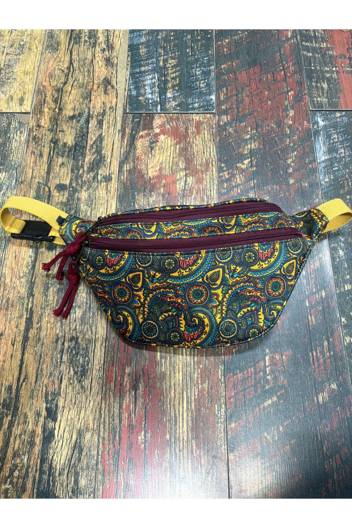 Street Bag Etnik Otantik 2 Gözlü Bel Çantası Su Geçirmez Günlük Seyahat Kullanım