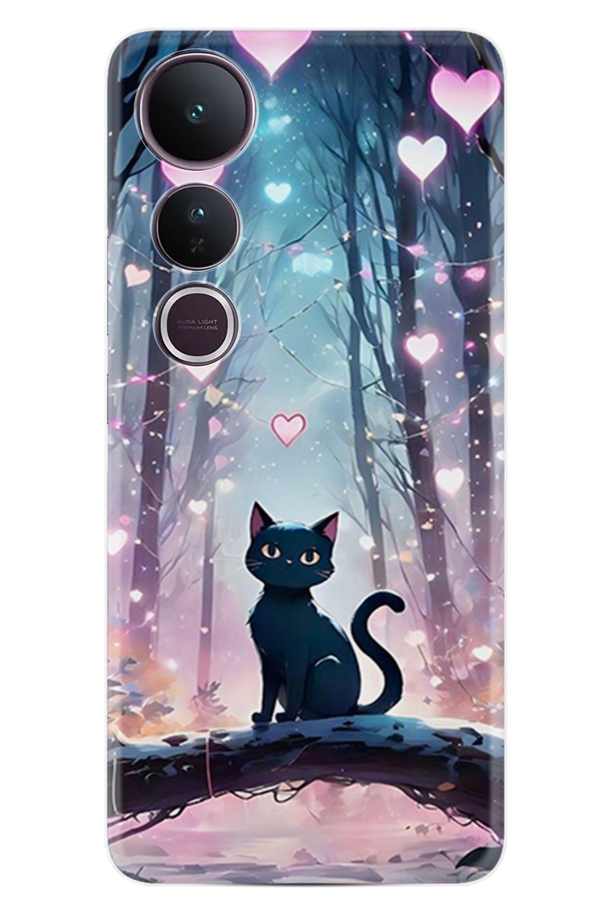 Kılıfland Vivo V50 Lite Kılıf Boutique Baskılı Resimli Love Cats Tree Pcode -050