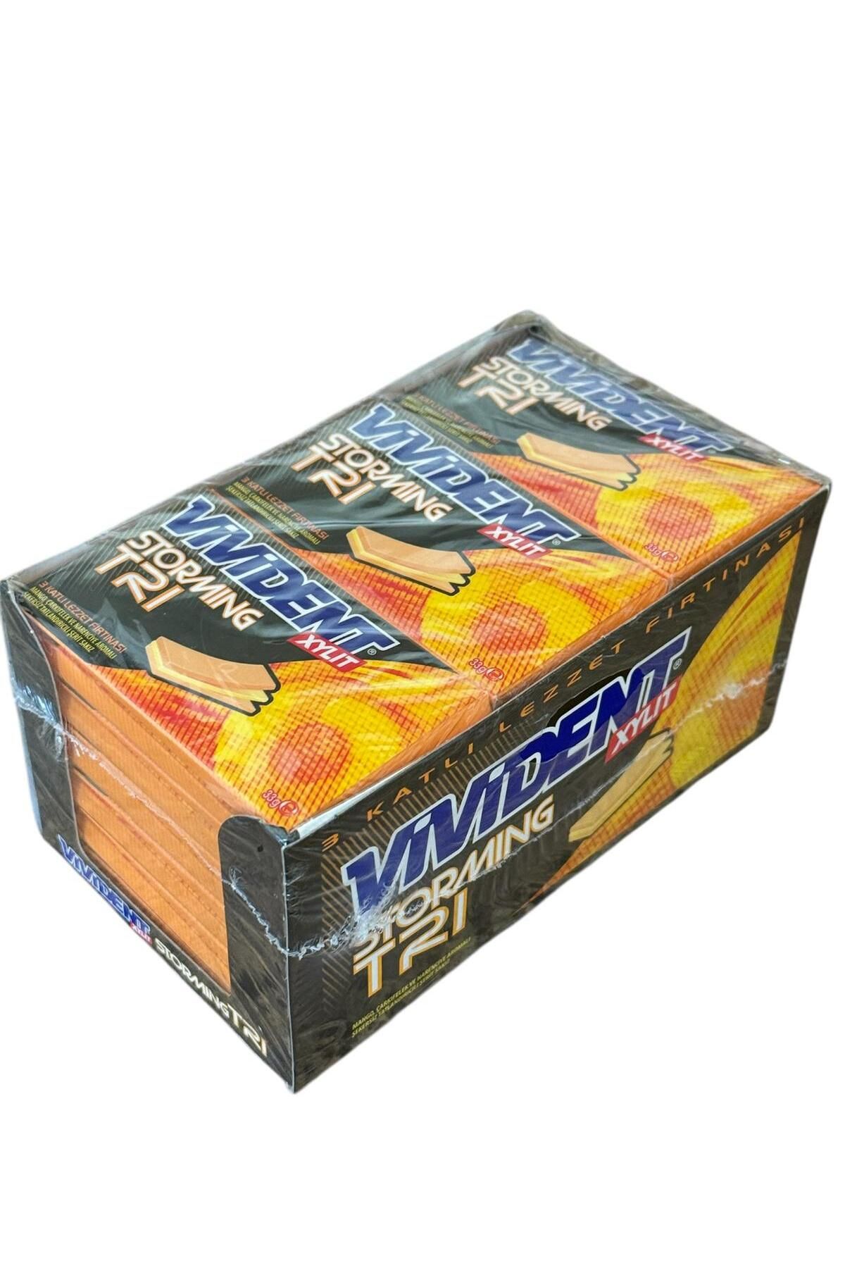 Vivident Xylit Storming Tri Mango & Çarkıfelek ve Narenciye Aromalı Sakız 18 Adetli * 33 g.