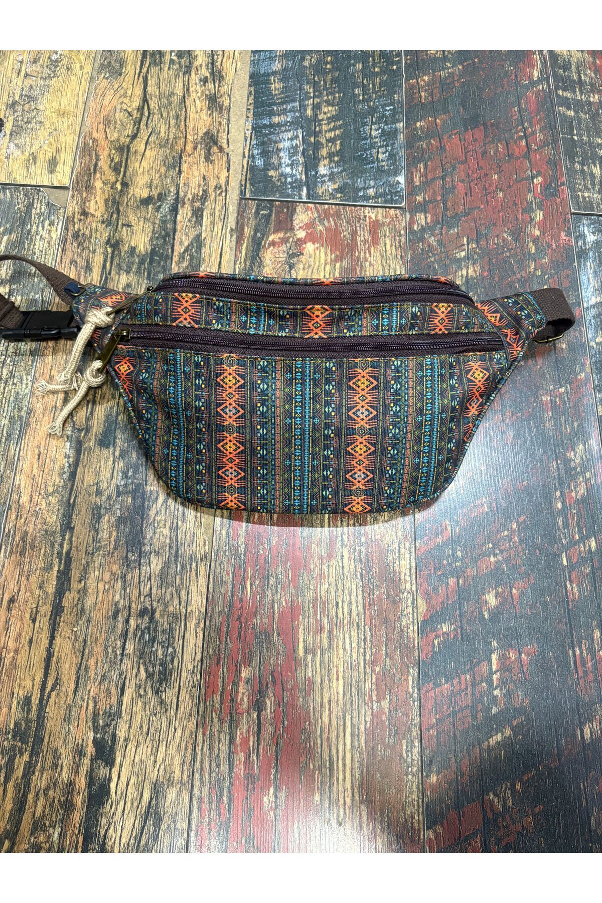 Street Bag Etnik Otantik 2 Gözlü Bel Çantası Su Geçirmez Günlük Seyahat Kullanım