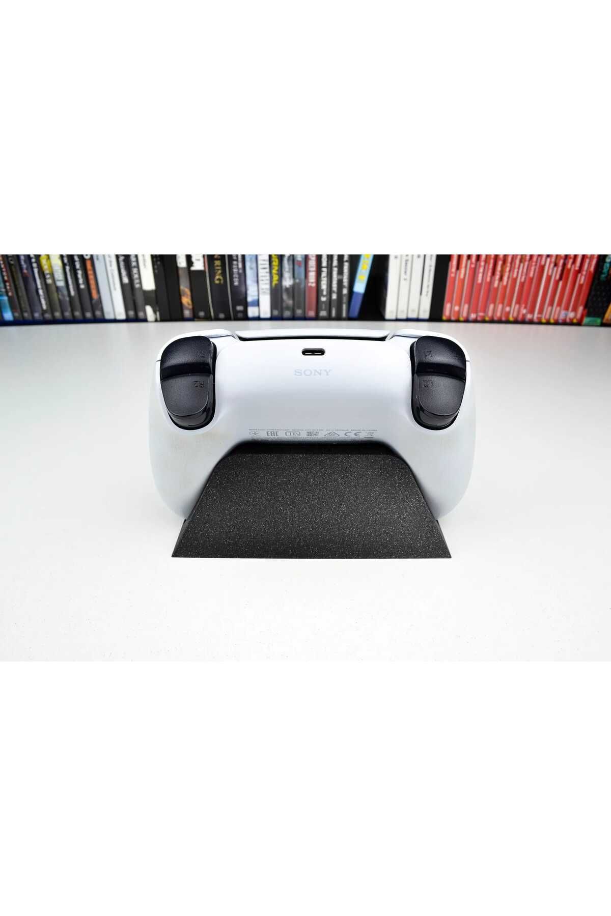 PRİNTİCA DESİGN PS5 Uyumlu DualSense Gamepad Standı – Düz Siyah Model