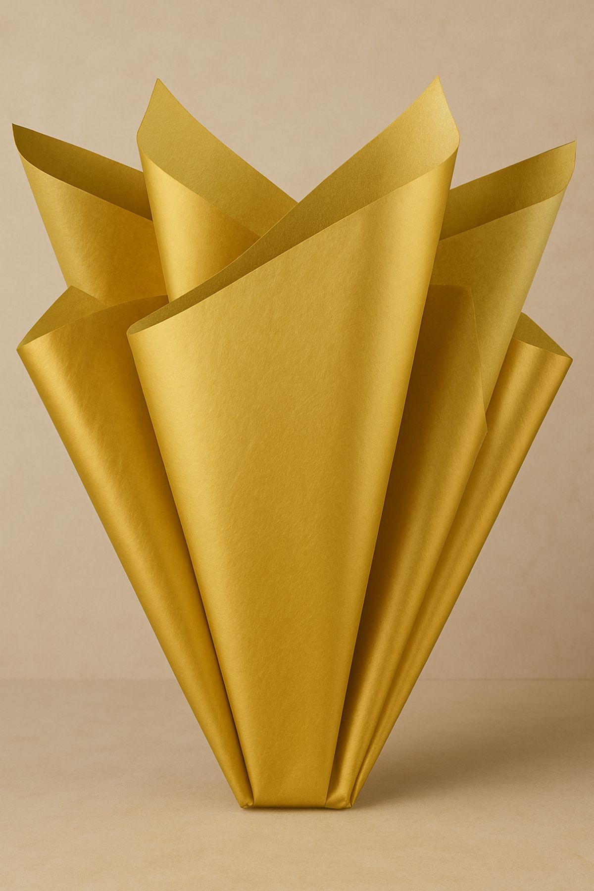 OLİ Art Altın Pelur Kağıdı 50x70cm 15 Adet Hediye Paketleme Paket Kağıdı Kutu Süsleme