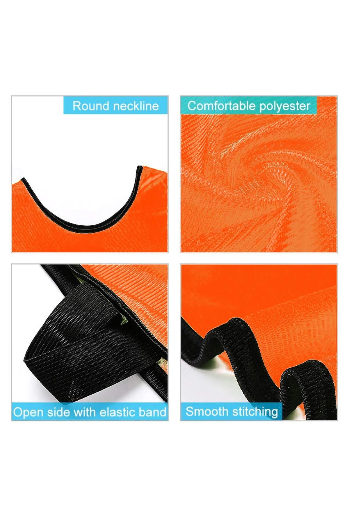 fulina-6-Piece Soccer Pinnies,Quick Drying,Easy Identify,for Football Team Training 5