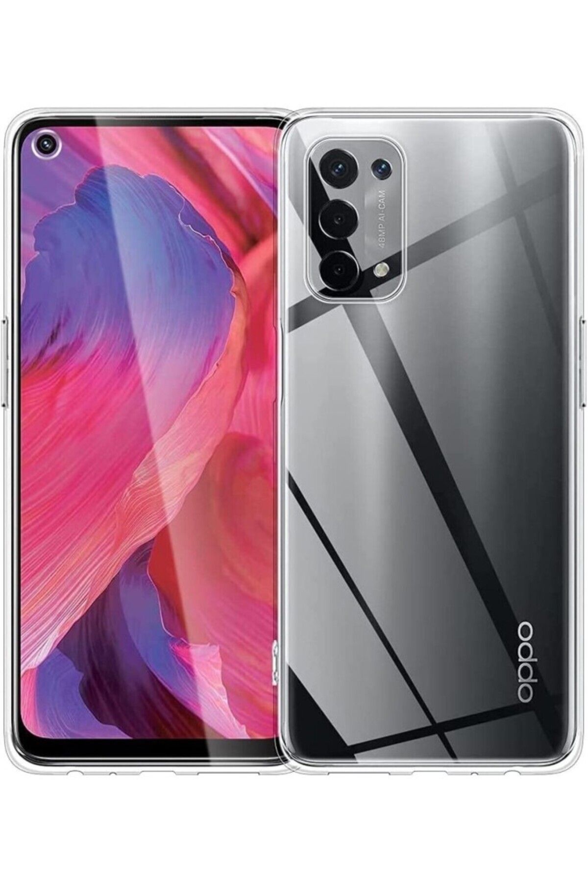 TezMax Realme 8i Uyumlu 360° Ön Arka Tam Koruyucu Şeffaf Silikon Full Body Kılıf