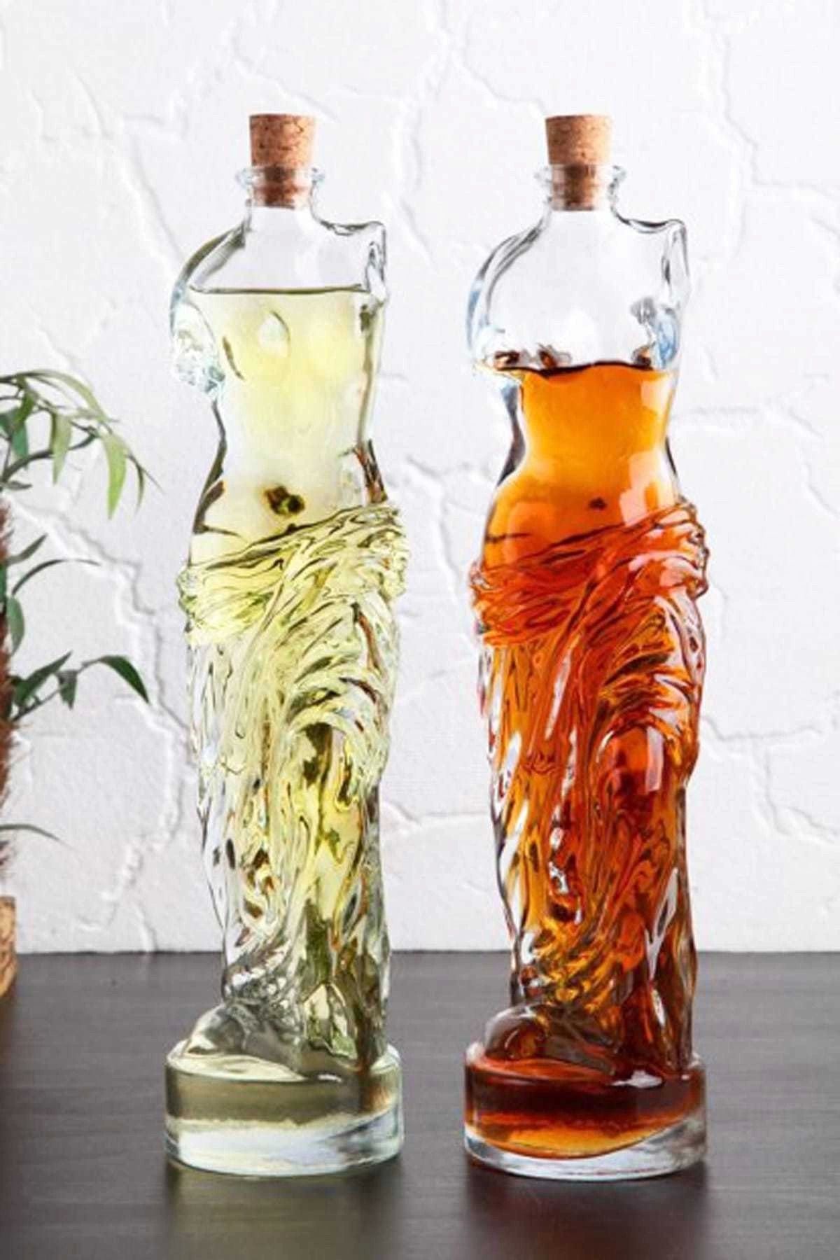 MELFSHOP Venüs Yağdanlık - Kadın Figürlü Sirkelik Sosluk 700 ML 2 li Set (336336)