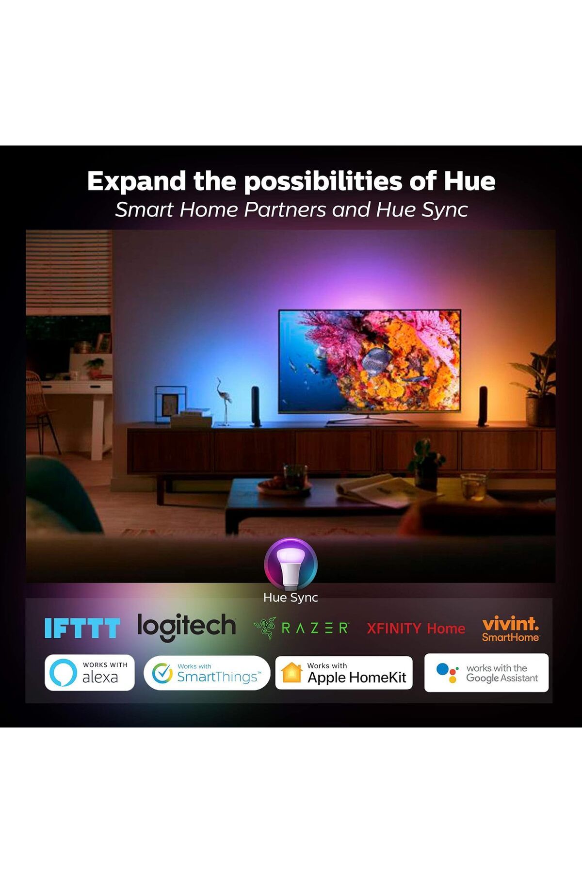 Philips Hue-White and Color Ambiance PAR16 Dimmable LED Smart Spot Light (Compatible with Alexa Appl 3