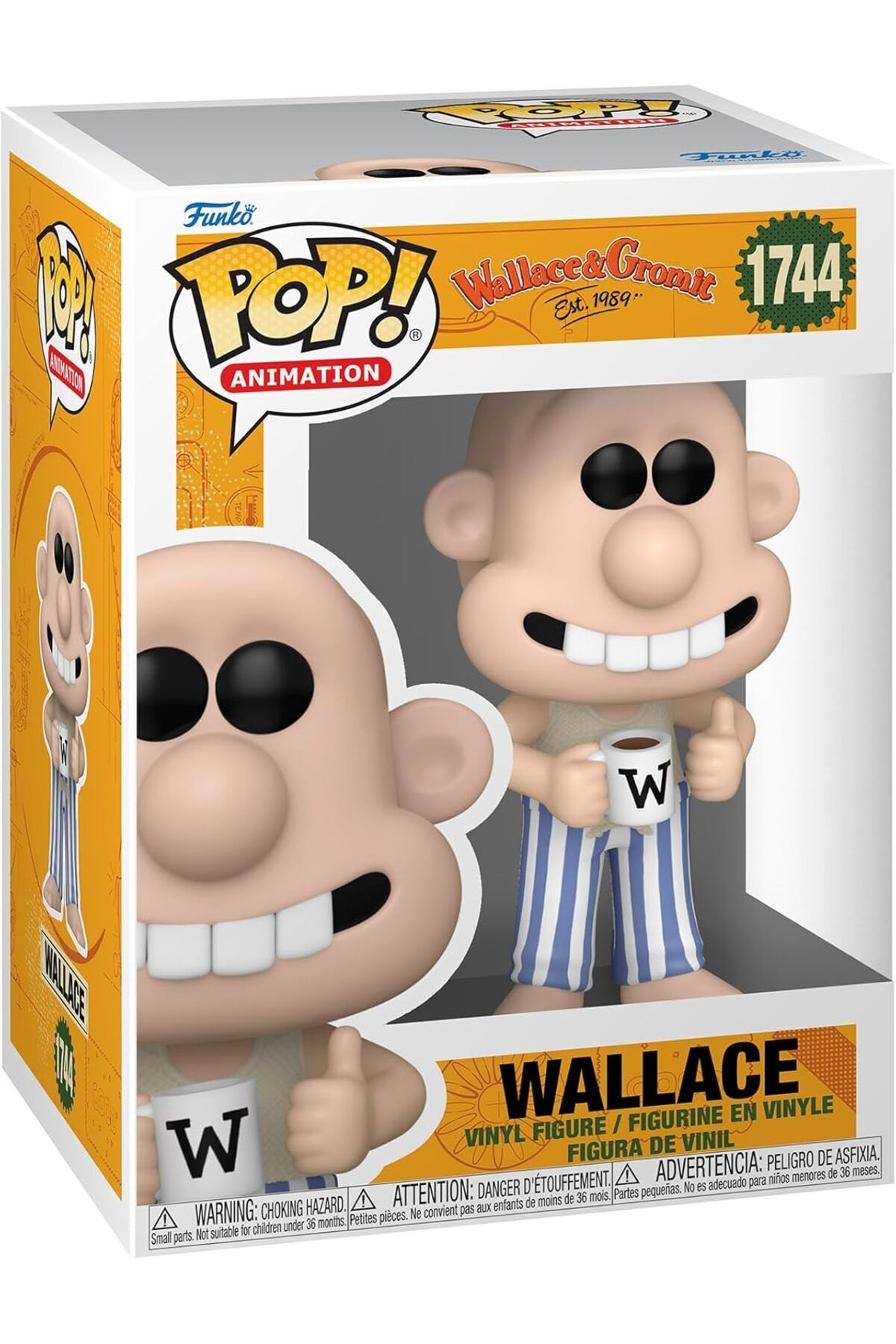 Funko POP! Wallace ve Gromit, Wallace Pijamalı Koleksiyonluk Vinil Figür, Resmi Ürün