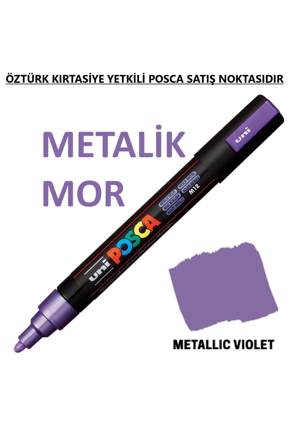 POSCA Metalik Mor Marker Kalem Pc-5m (1.8-2.5 mm)