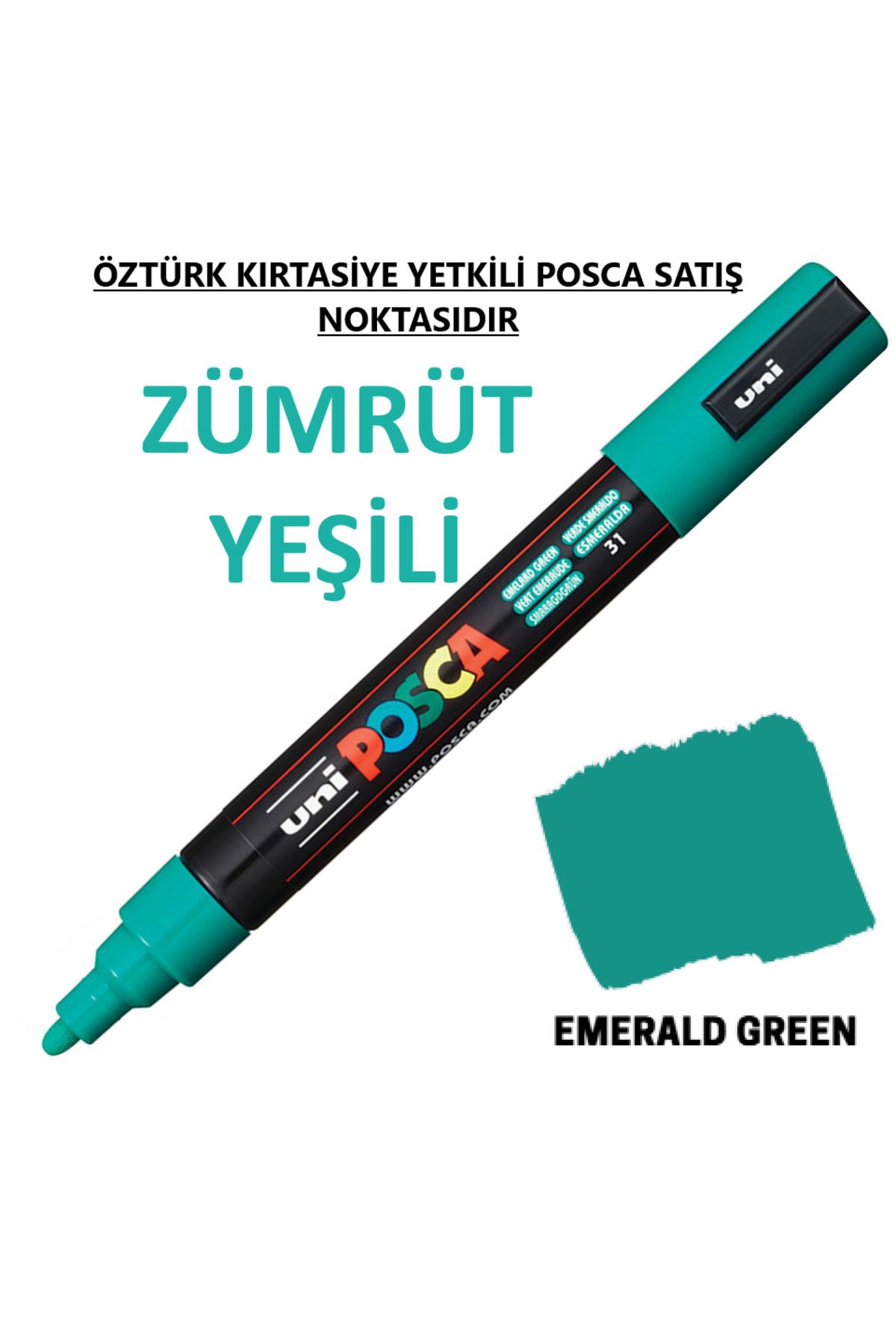 Uni Posca Zümrüt Yeşili Marker Pc-3m (0.9-1.3mm) Poska Pc3m Pc - 3m