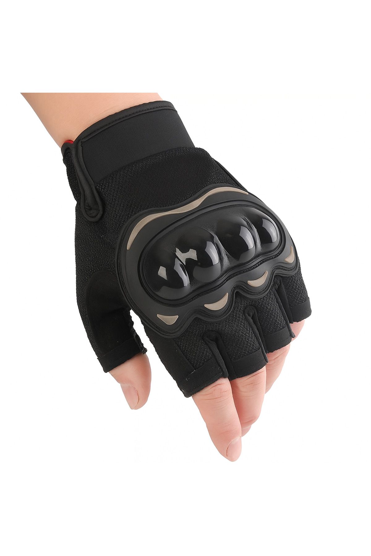 Moonrider Unisex Yarım Parmak korumalı Motosiklet Eldiveni motorcu bisiklet scooter eldiveni NX-10/1