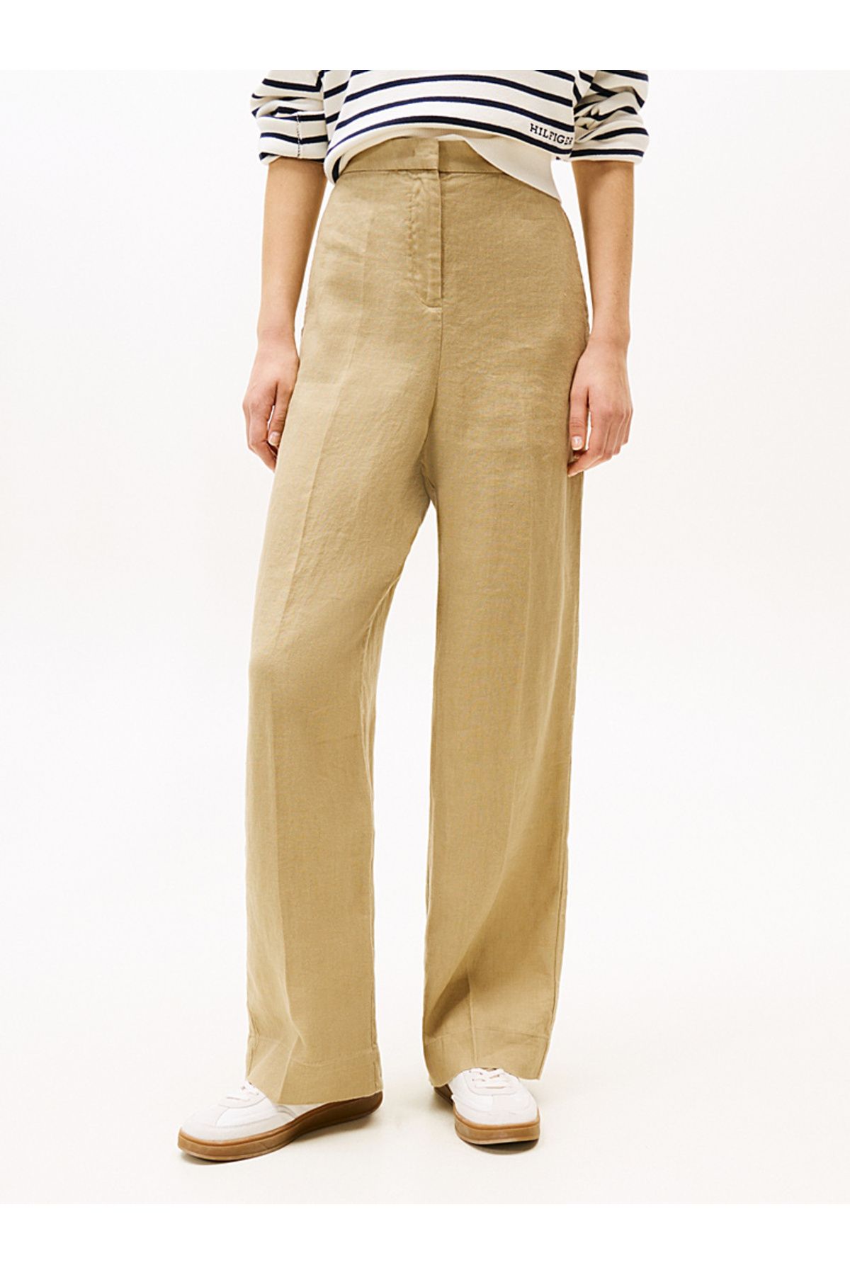 Tommy Hilfiger Linen Blend Tailored Straight Leg Trousers