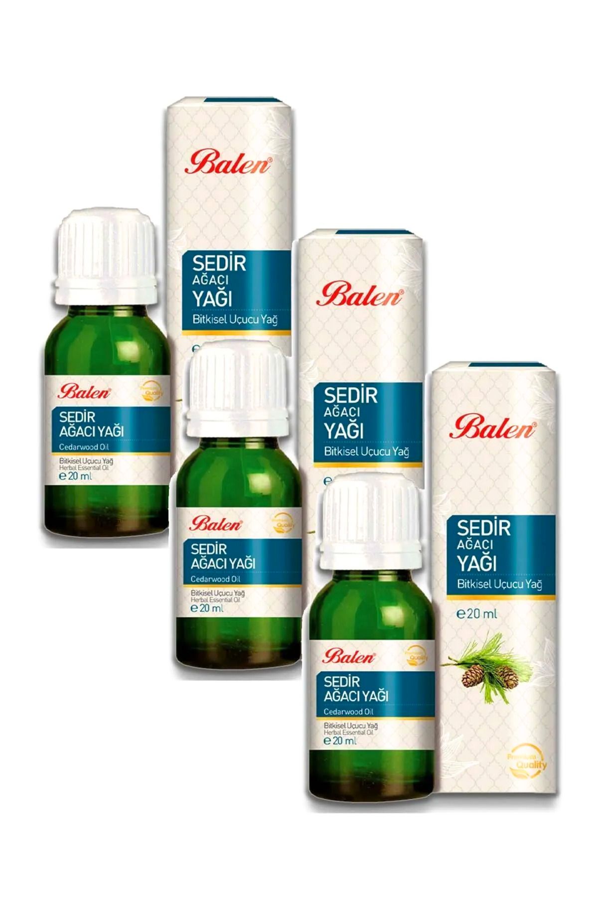 GÜLCE LOKMAN HEKİM AKTAR BALEN SEDİR AĞACI YAĞI 3 X 20ML DİSTLASYON