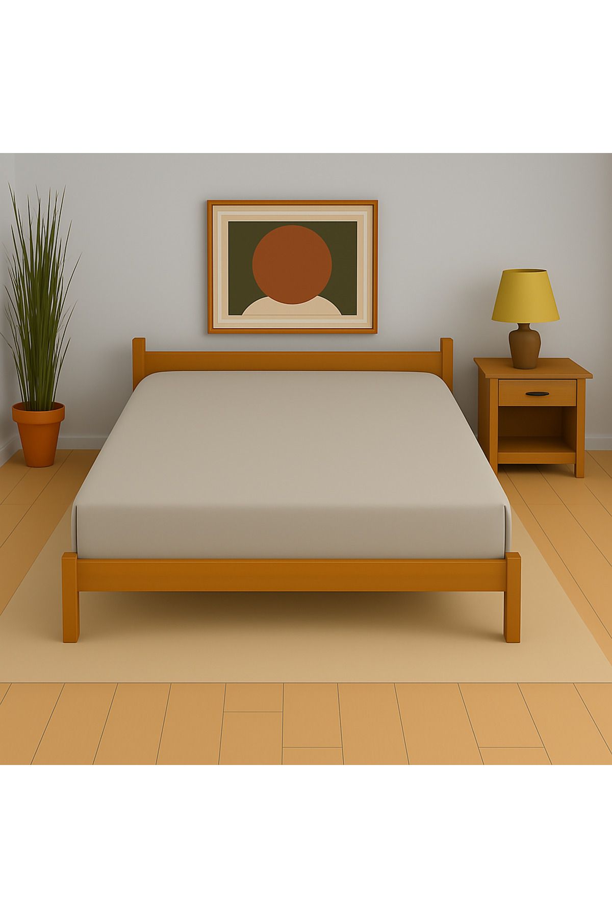 Uğurluel Home | Jersey | %100 Pamuk | Taş | Ara Ebat 140x200 Lastikli Çarşaf