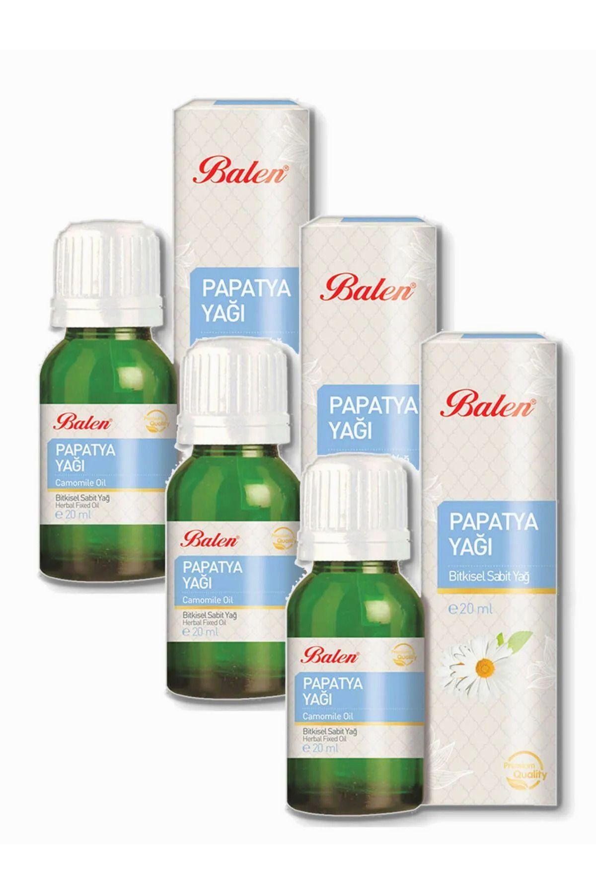 GÜLCE LOKMAN HEKİM AKTAR BALEN PAPATYA YAĞI 3 X 20ML MASERASYON