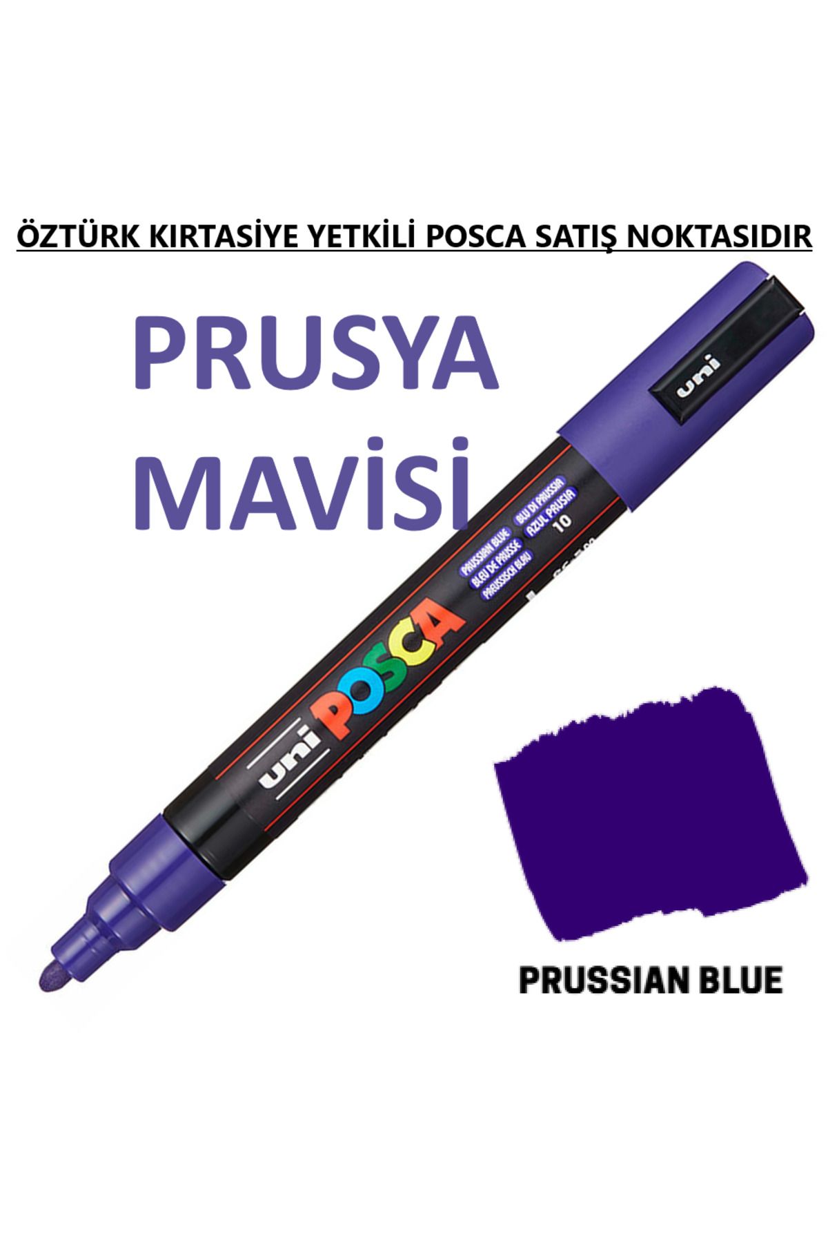 Uni Posca Prusya Mavisi Marker Pc-5m (1.8-2.5mm) Poska Pc5m Pc - 5m