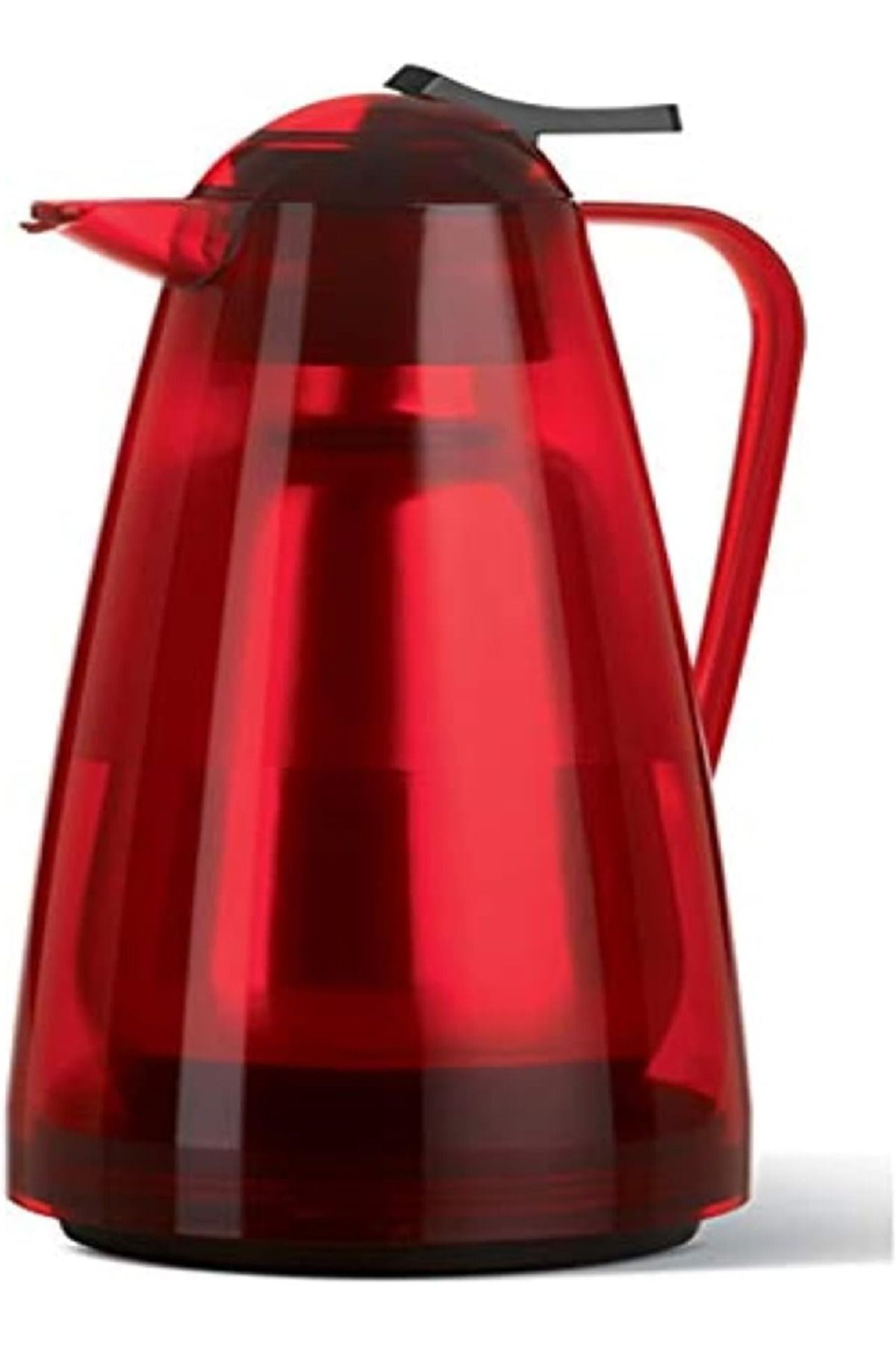 emsa-Salsa Flask Quick Press 1.5L – Red Insulated Carafe with One-Hand Pouring System 1