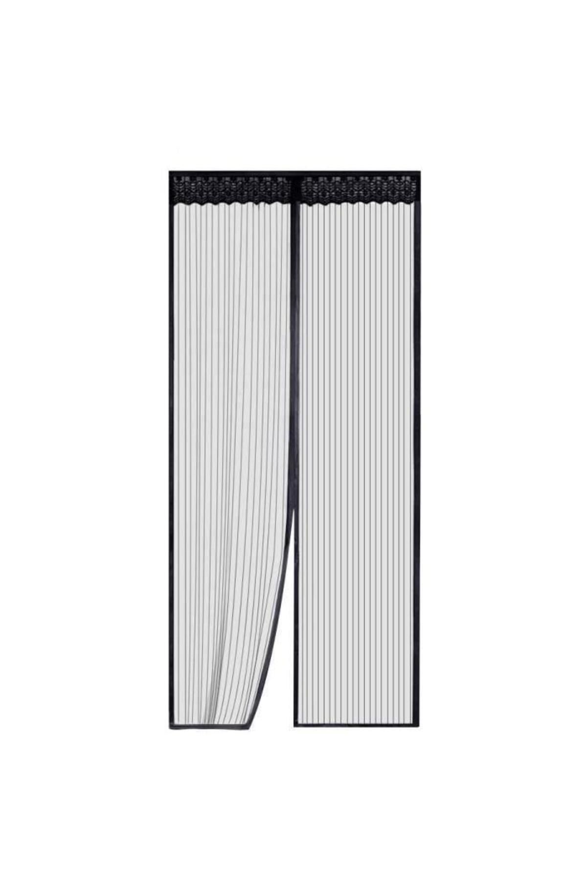 BOEM Plasă Anti-insecte Pentru Ușă, Închidere Magnetică, Instalare Ușoară, 90x210 Cm, Negru - One Size