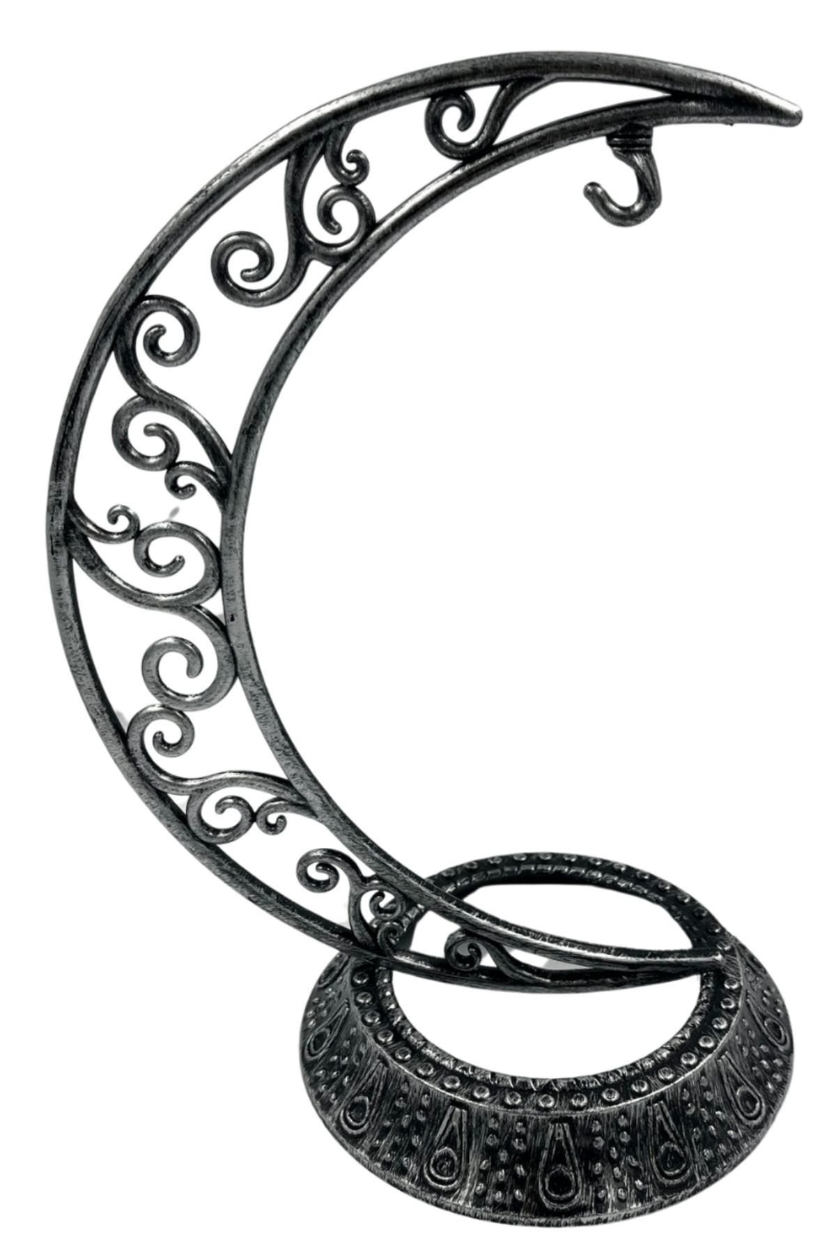 gnsstore Brş Dekoratif Masaüstü Hilal Gümüş 28cm