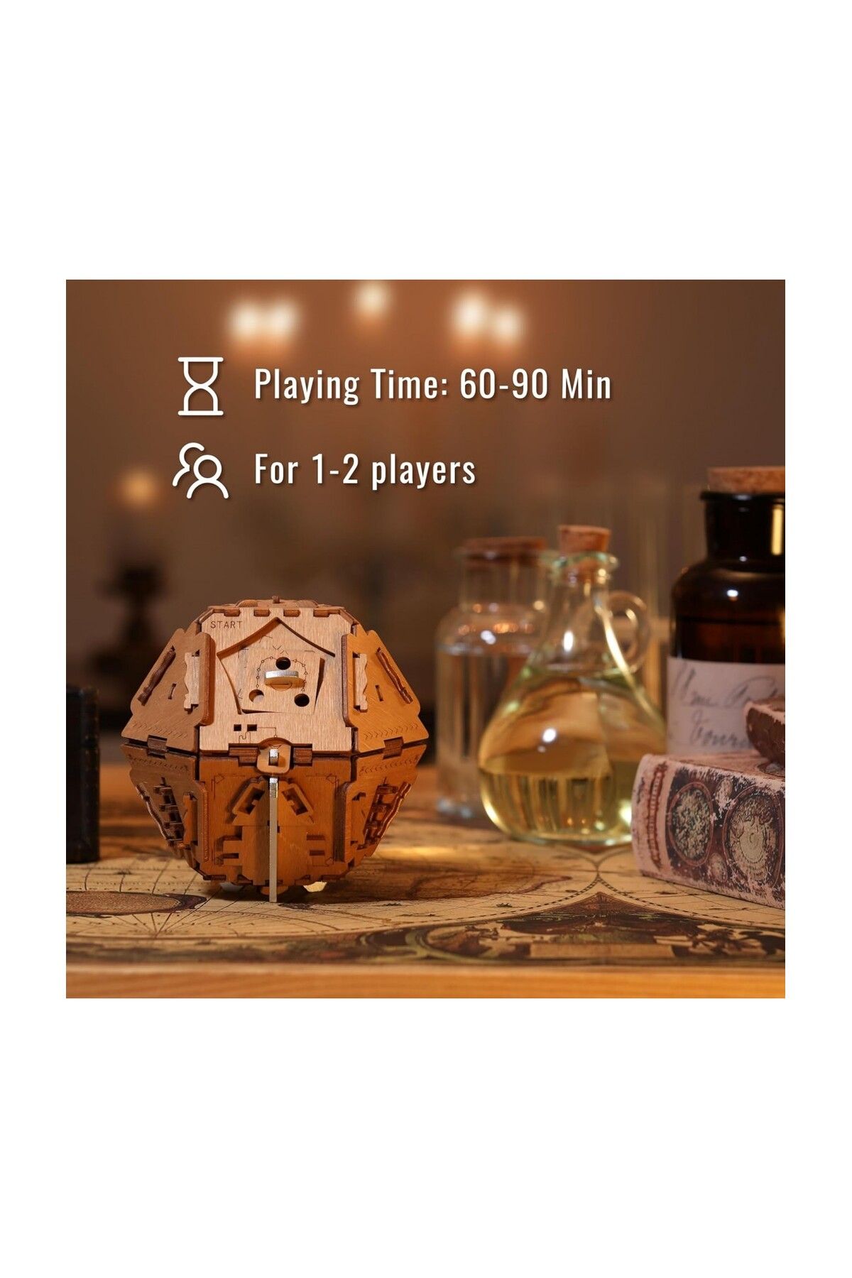 Robotime-Puzzle, Philosopher's Stone Metal Version - Escape Room Game, Puzzle Potato 12