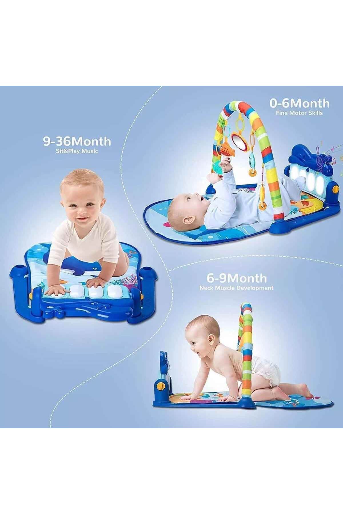 Babycim 3in1 Piyanolu Balina Desenli Oyun Halısı fotoğrafı 2 (önizleme)