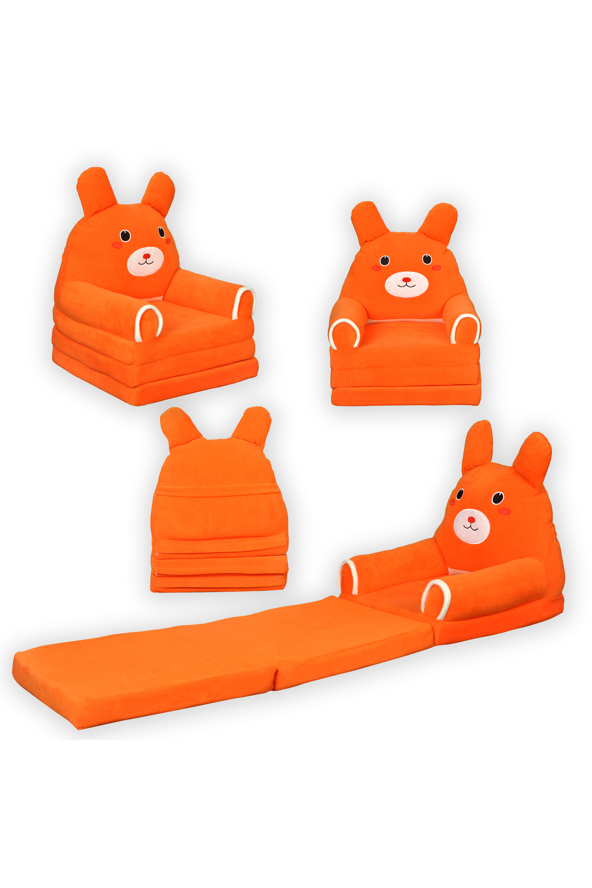 Berrinstore Portatif Polar Dolum 3 Katlı Çocuk Koltuğu Çocuk Yatağı Yıkanabilir, Taşınabilir