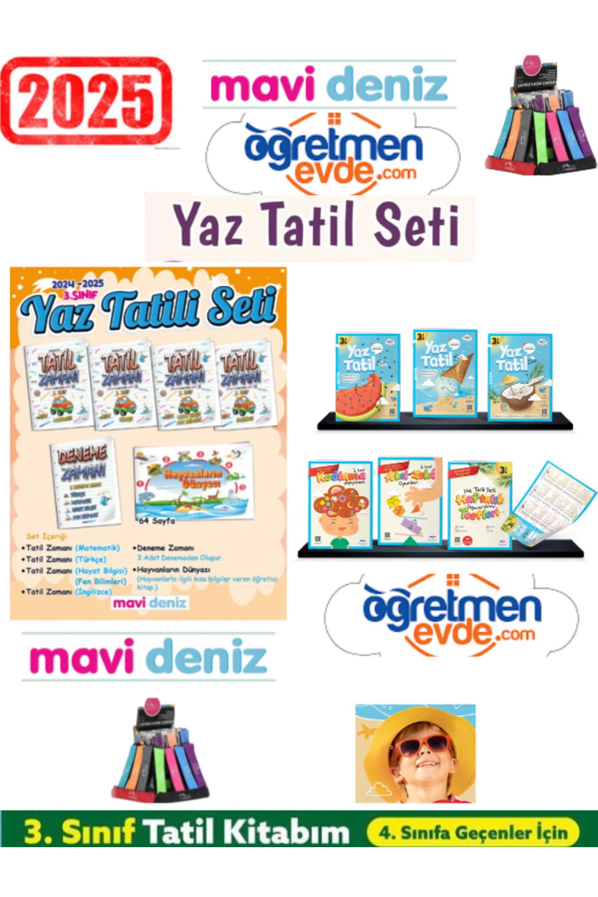 Ünlüler Karması Ata 3.Sınıf Yaz Tatil+Öğr.Evde 3.Sınıf Yaz Tatil+Mavi Deniz 3.Sınıf Yaz +Okyanus 3.sınıf Yaz Tatil