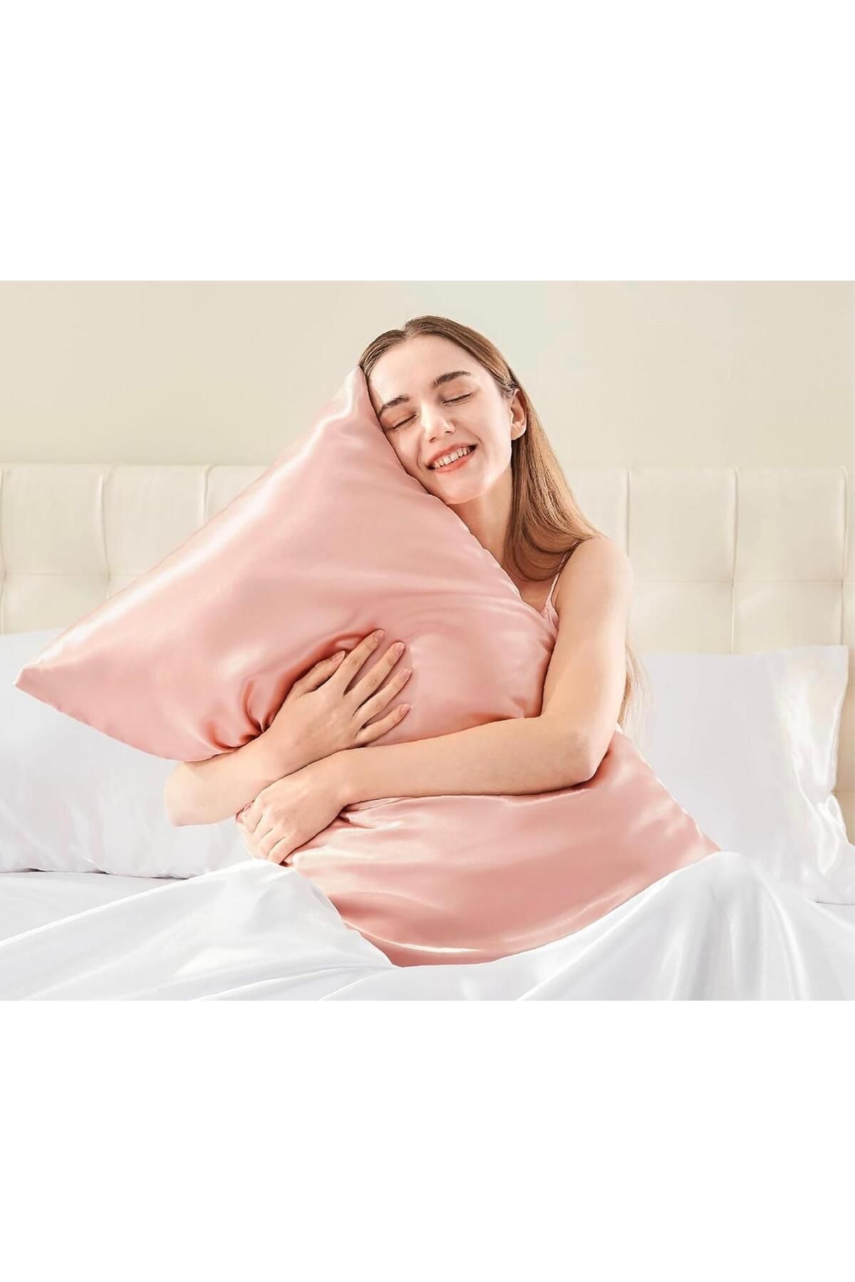 MODA İPEK SATEN YASTIK KILIFI 2 ADET 50X70 CM PEMBE