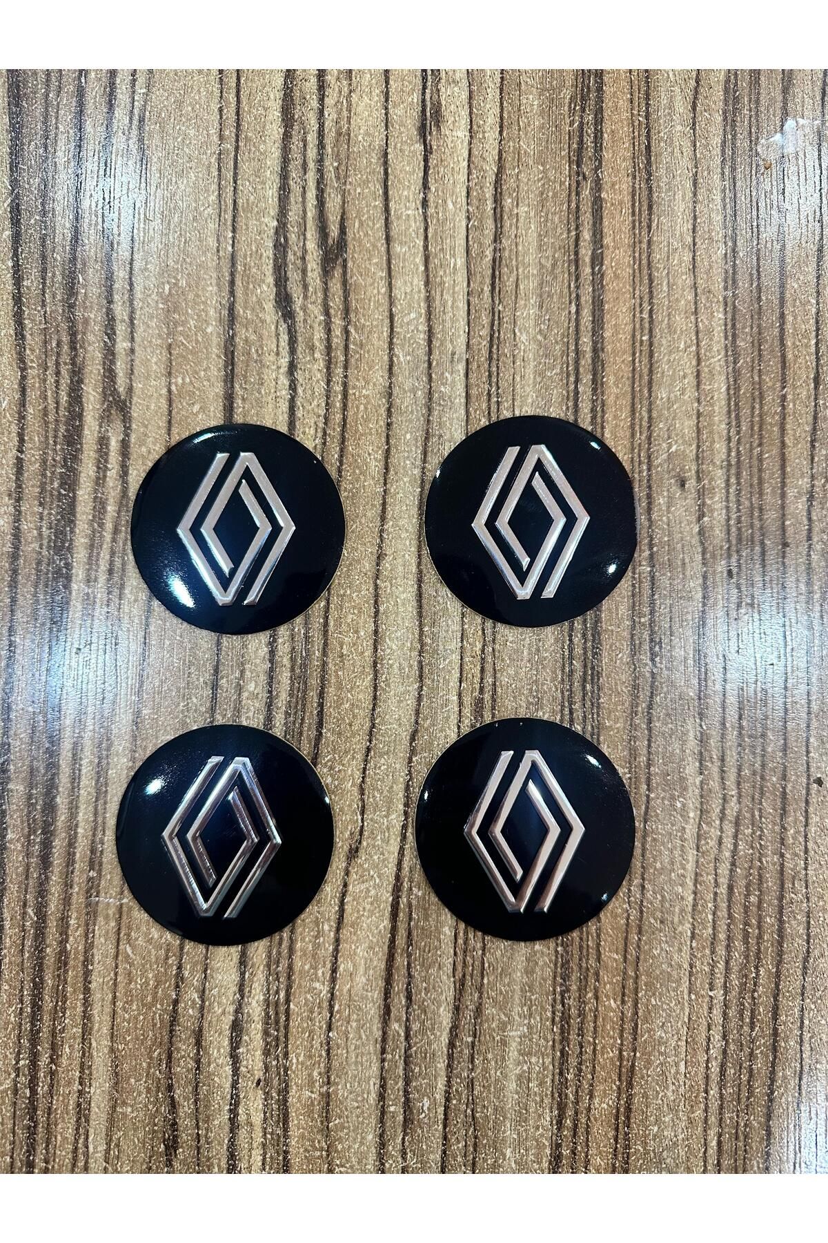 OEM Renault Logolu Jant Göbeği Arması Sticker 56 Mm 4 Adet