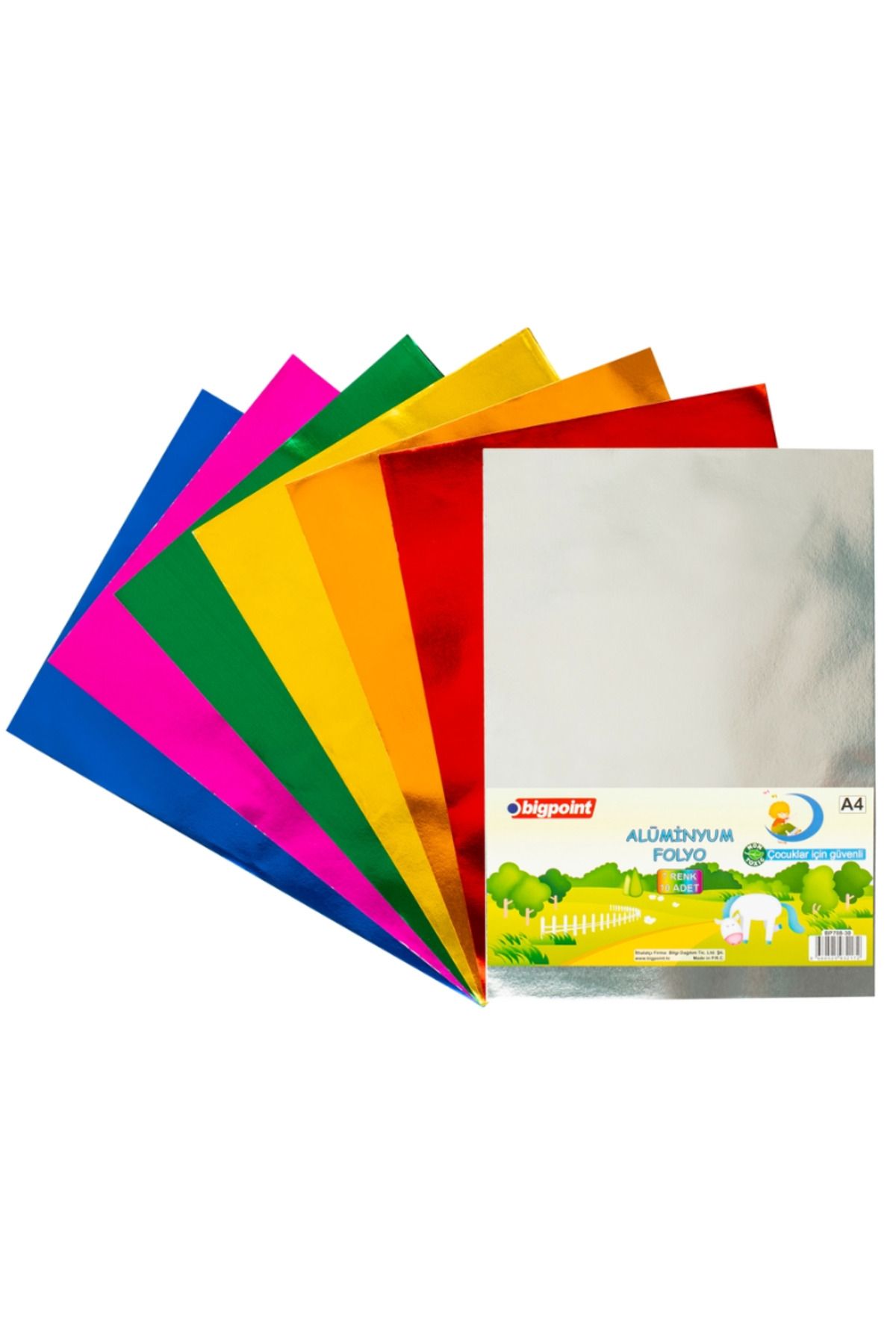 gnsstore Bigpoint Alüminyum Folyo A4 Karışık Renkli -10-