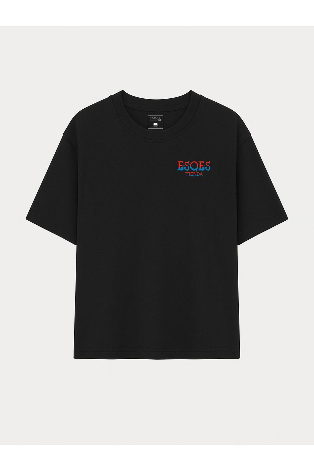 EsoesTienda Kadın Oversize Sırt Slogan Baskılı Pamuklu Tişört
