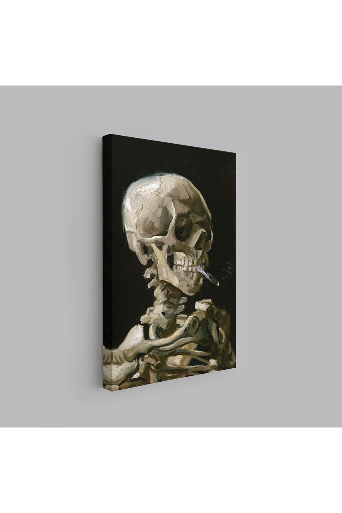 cestino darte Smoking Skull - Vincent van Gogh (Kanvas Baskı) Tablo