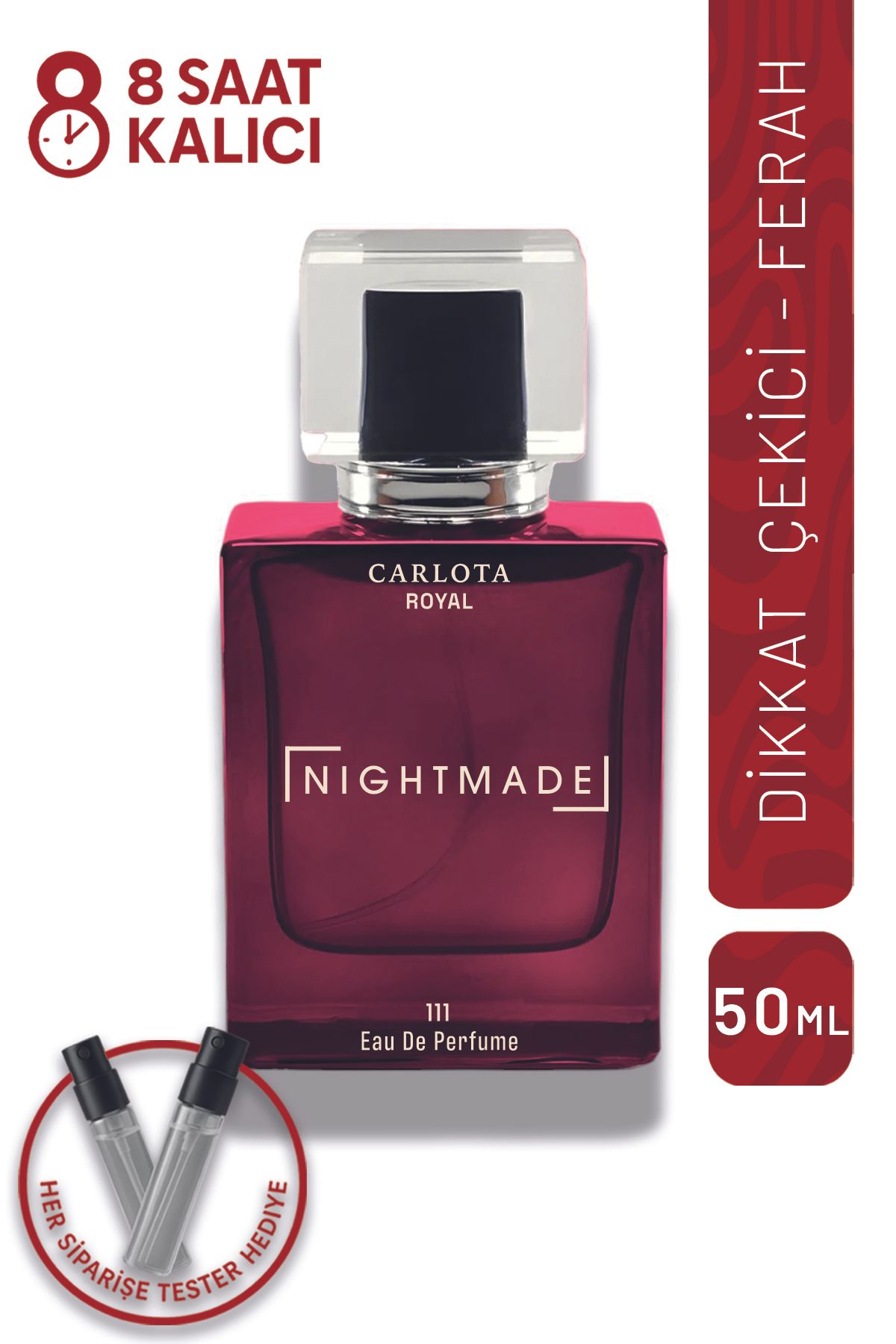 CARLOTA NIGHT MADE 50ml Erkek Parfüm EDP 111 | Deri Baharatlı Unisex Koku | Royal Seri