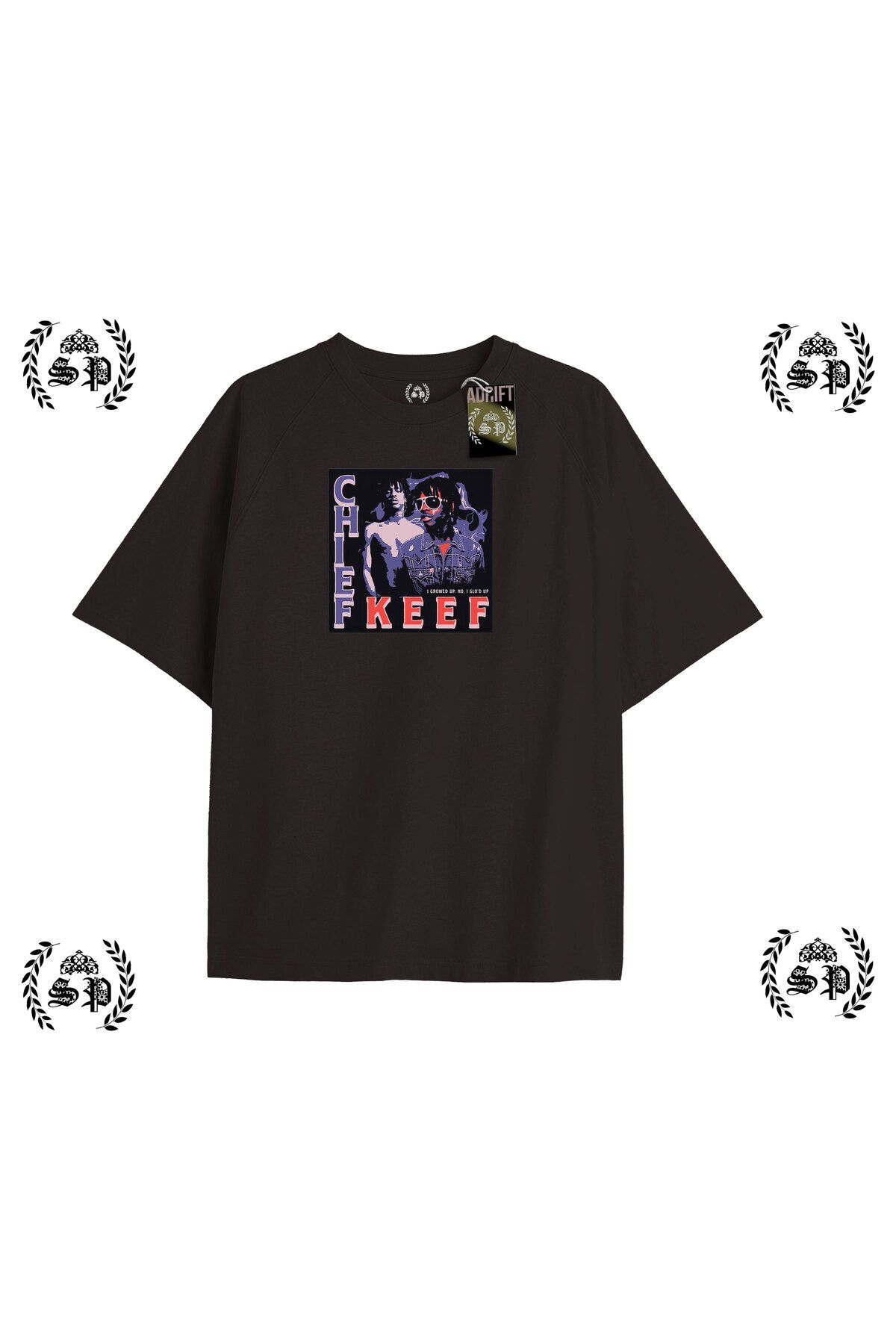 Tarzsokak Y2k Chief Keef Baskılı Siyah T-shirt